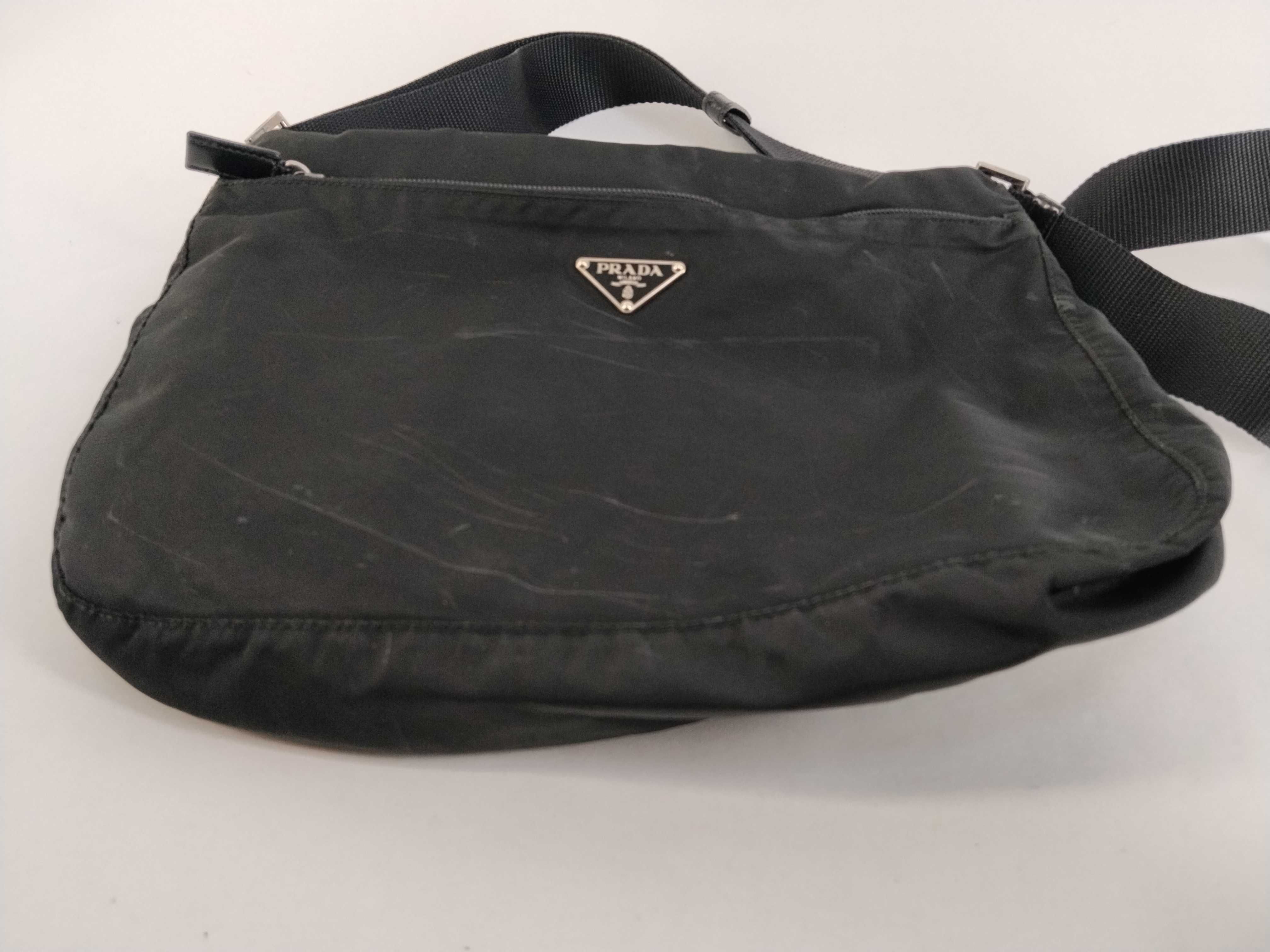 Nylon Shoulder Bag, Black Nylon Shoulder Bag — view 7