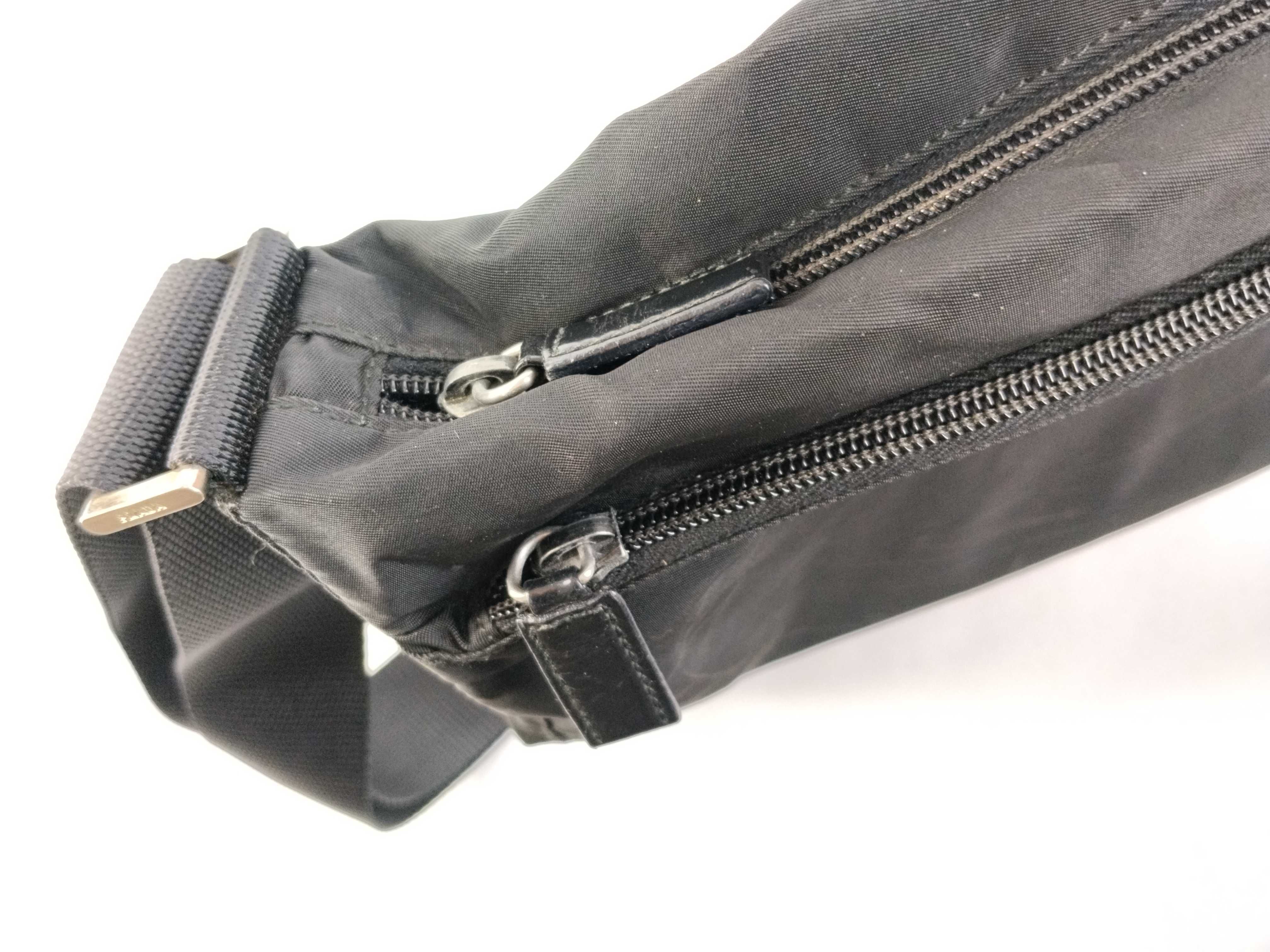Nylon Shoulder Bag, Black Nylon Shoulder Bag — view 9