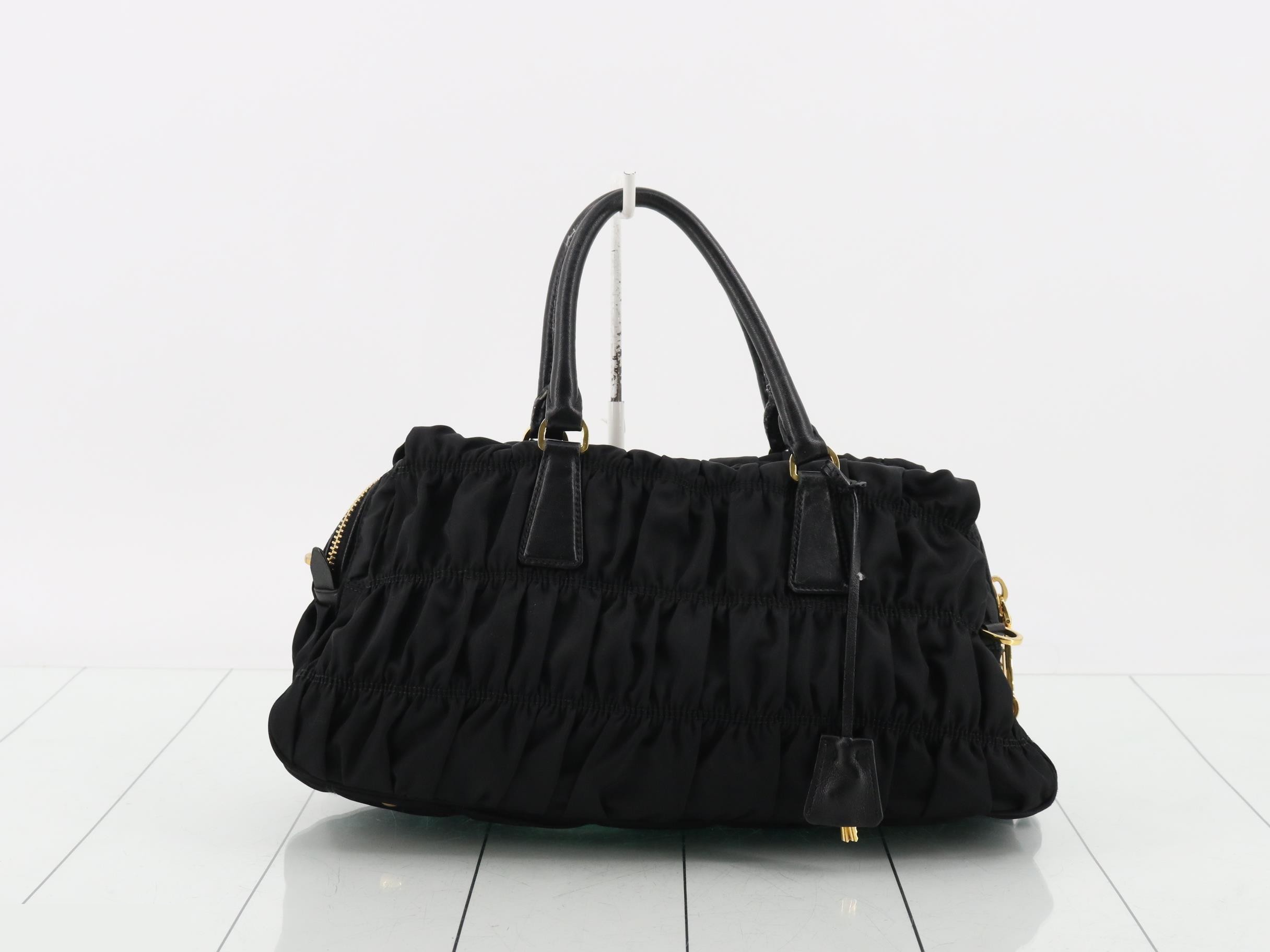 Nylon gathered shoulder bag, 2-way — view 2