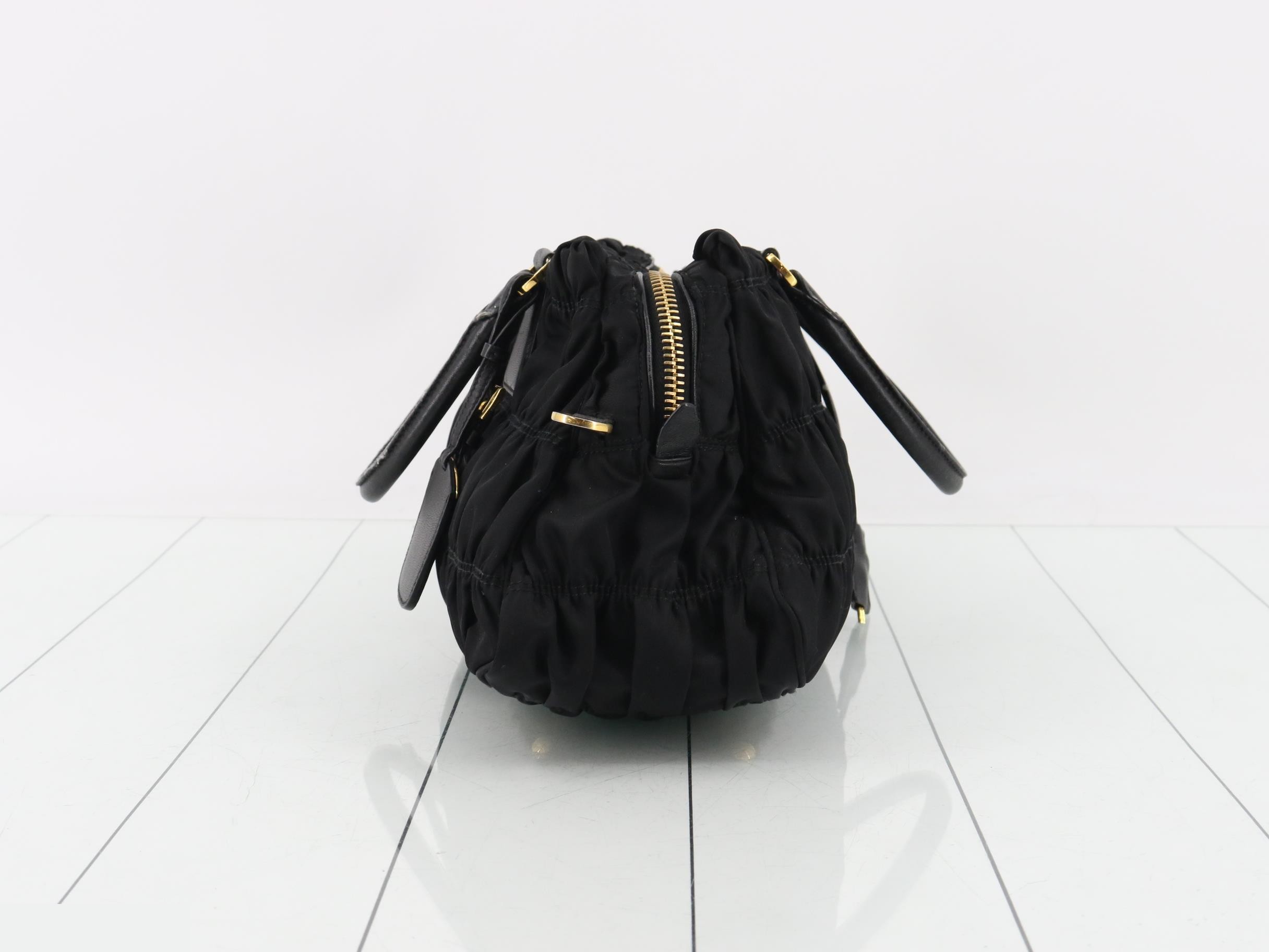 Nylon gathered shoulder bag, 2-way — view 3