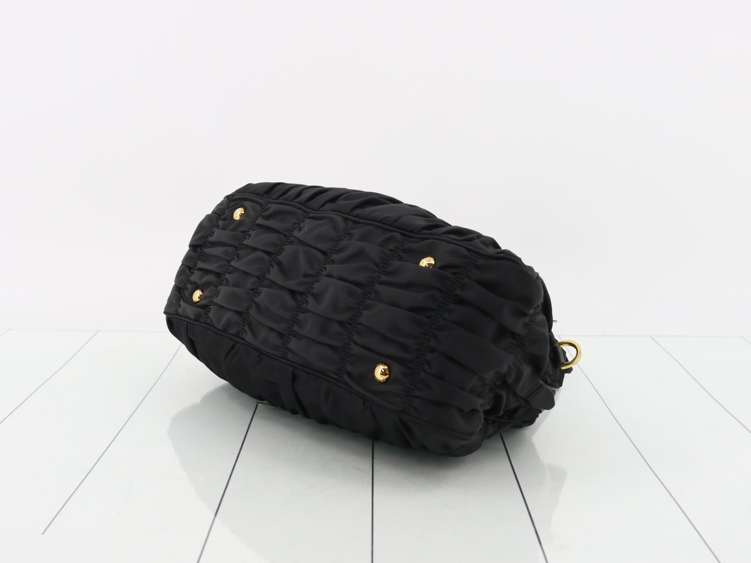 Nylon gathered shoulder bag, 2-way — view 6