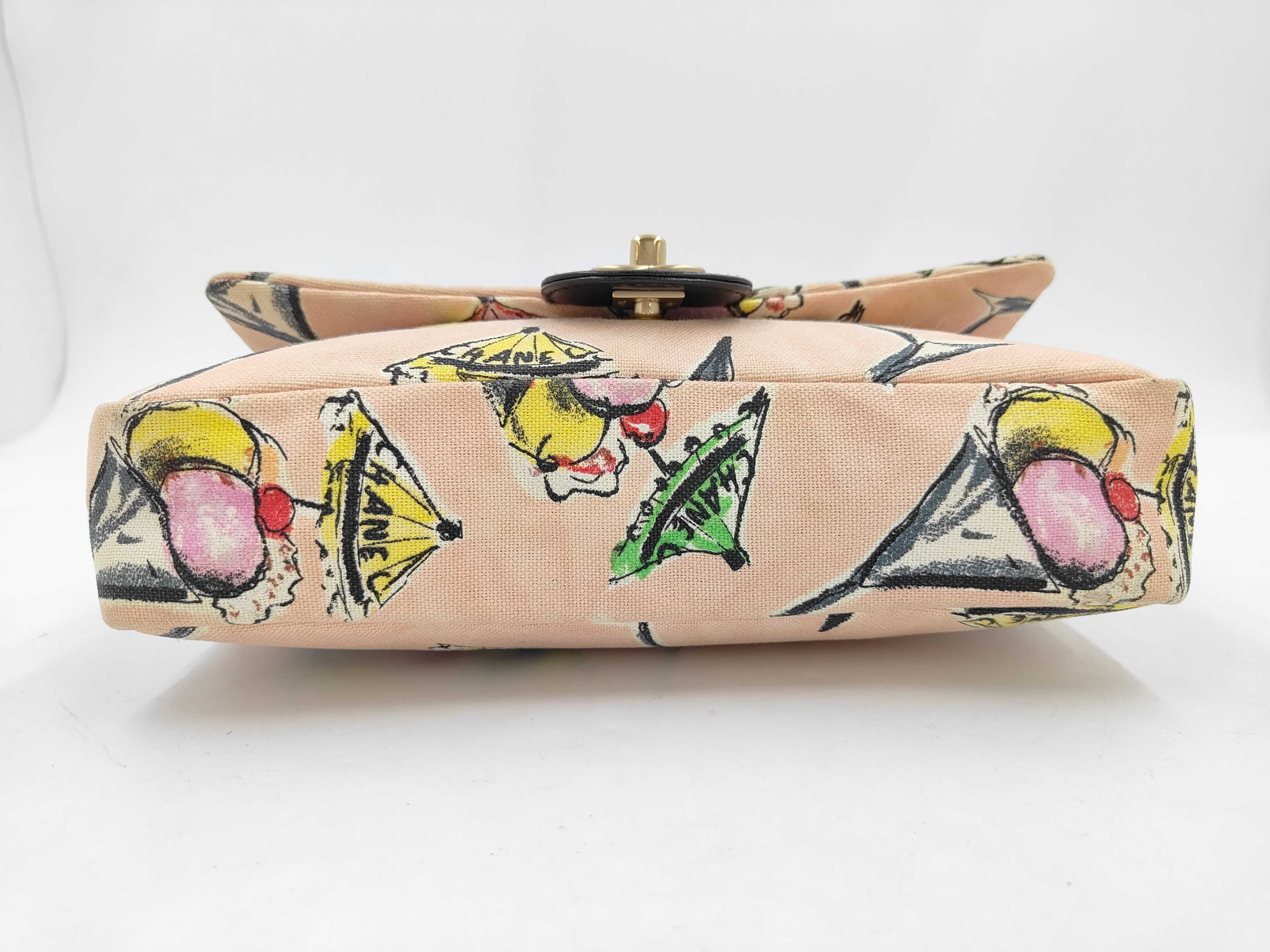 Chain Shoulder Bag, Ice Cream Sundae, Turnlock, Pink Shoulder Bag — view 6