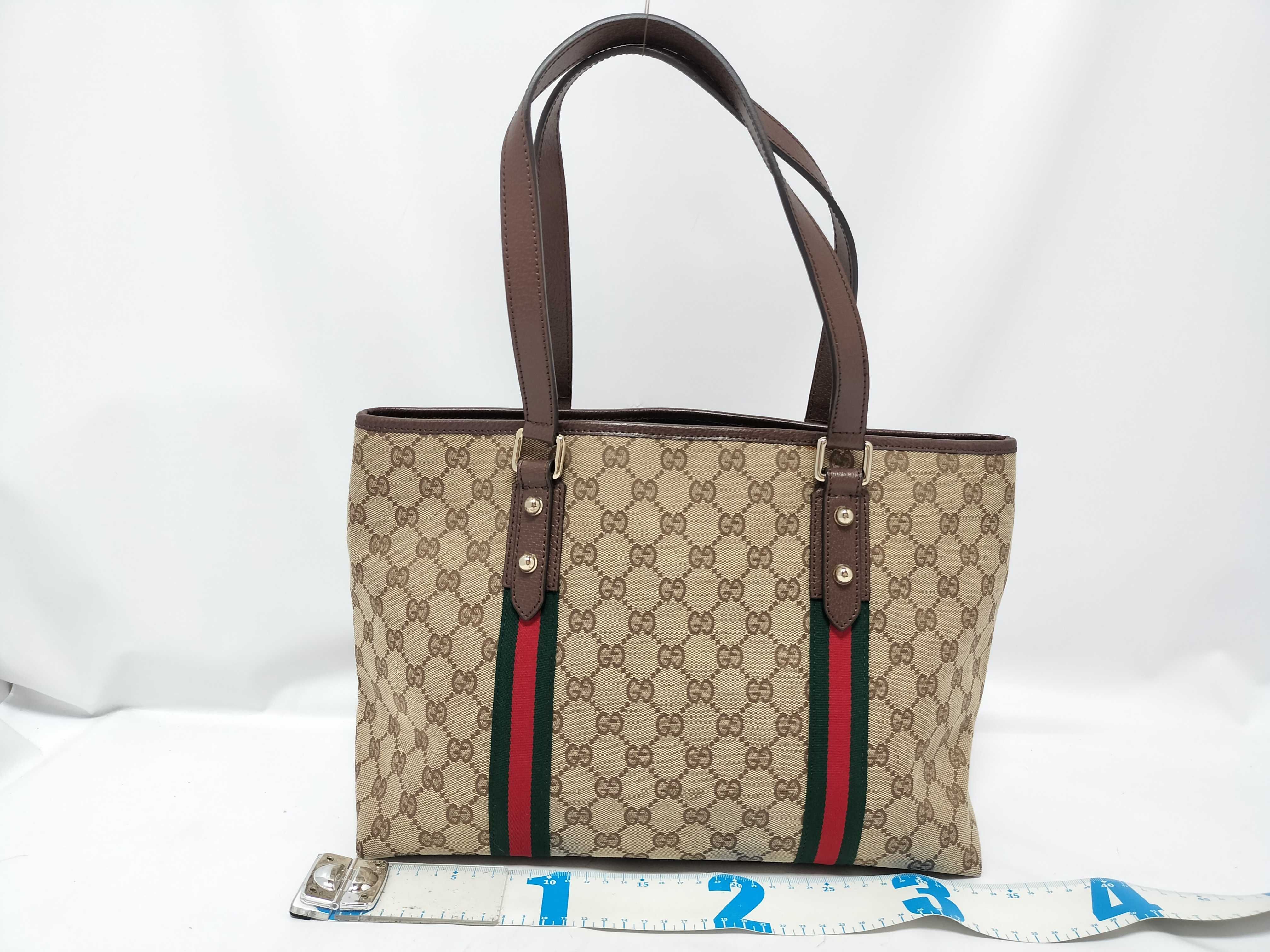 GG Imprime Gucci 135098・3444 GG Canvas Tote Bag with Charm Vintage Old Tote Bag — view 2