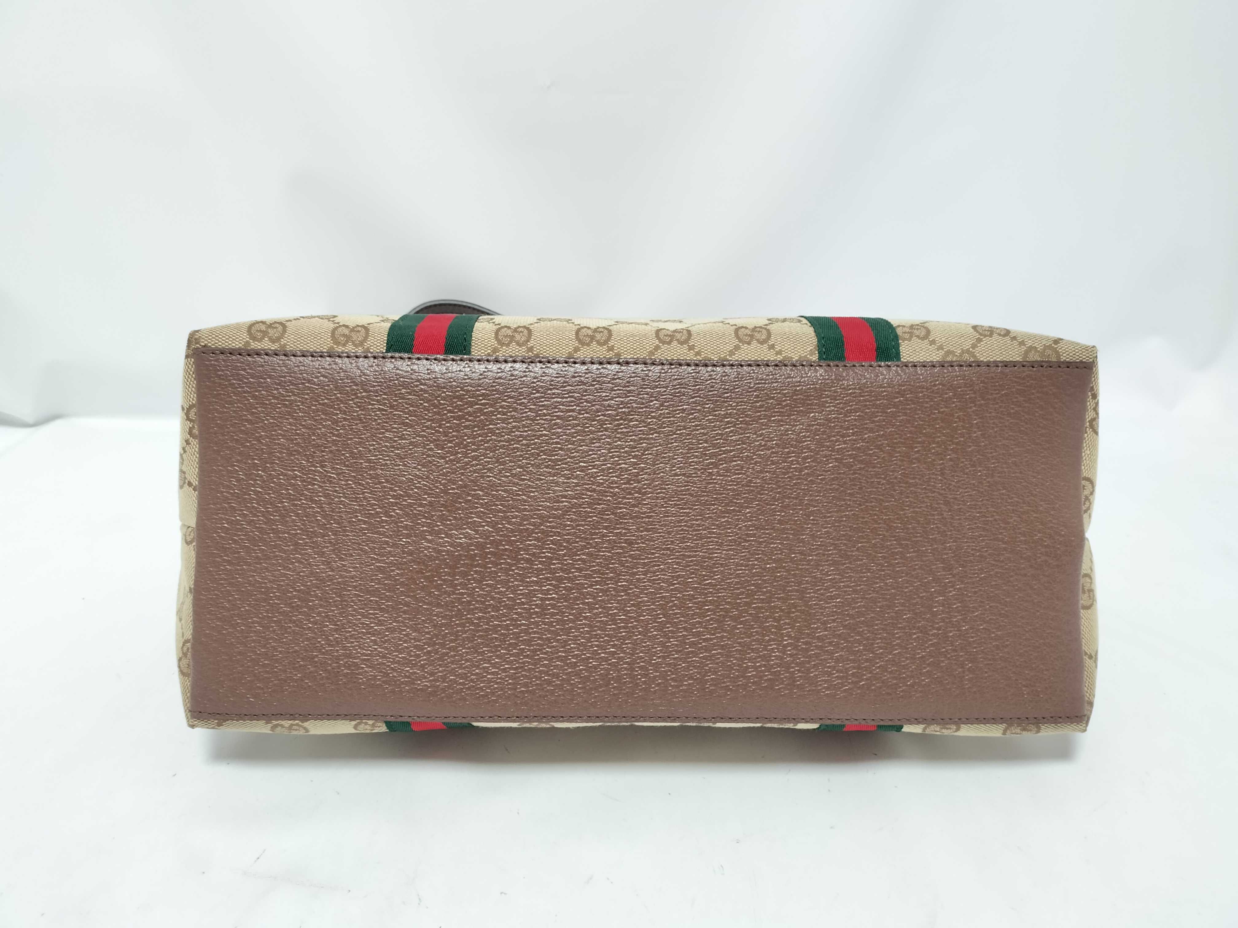 GG Imprime Gucci 135098・3444 GG Canvas Tote Bag with Charm Vintage Old Tote Bag — view 6