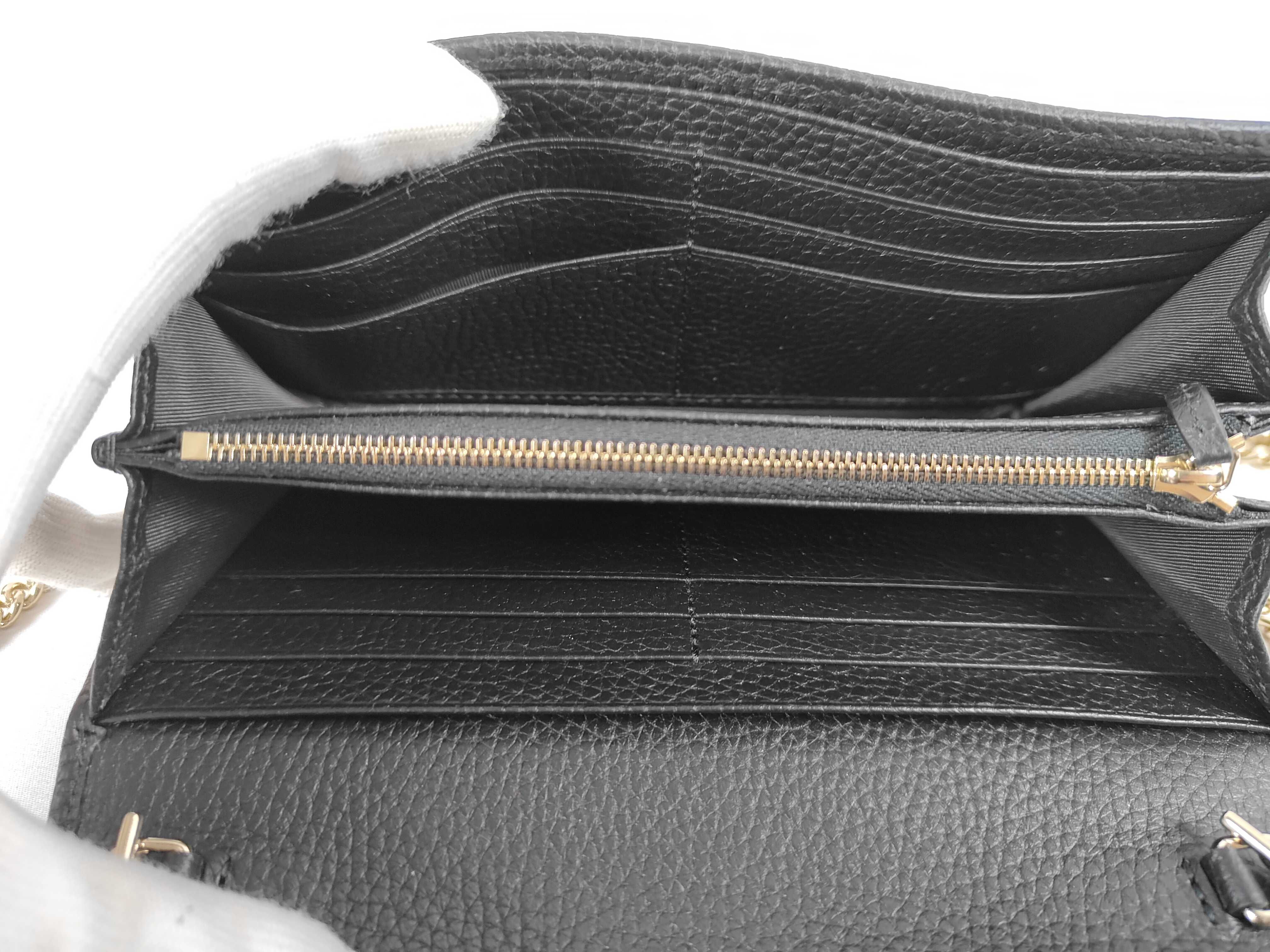 Jackie Gucci Jackie 1961 Leather Chain Wallet Black 652681 Shoulder Bag — view 12