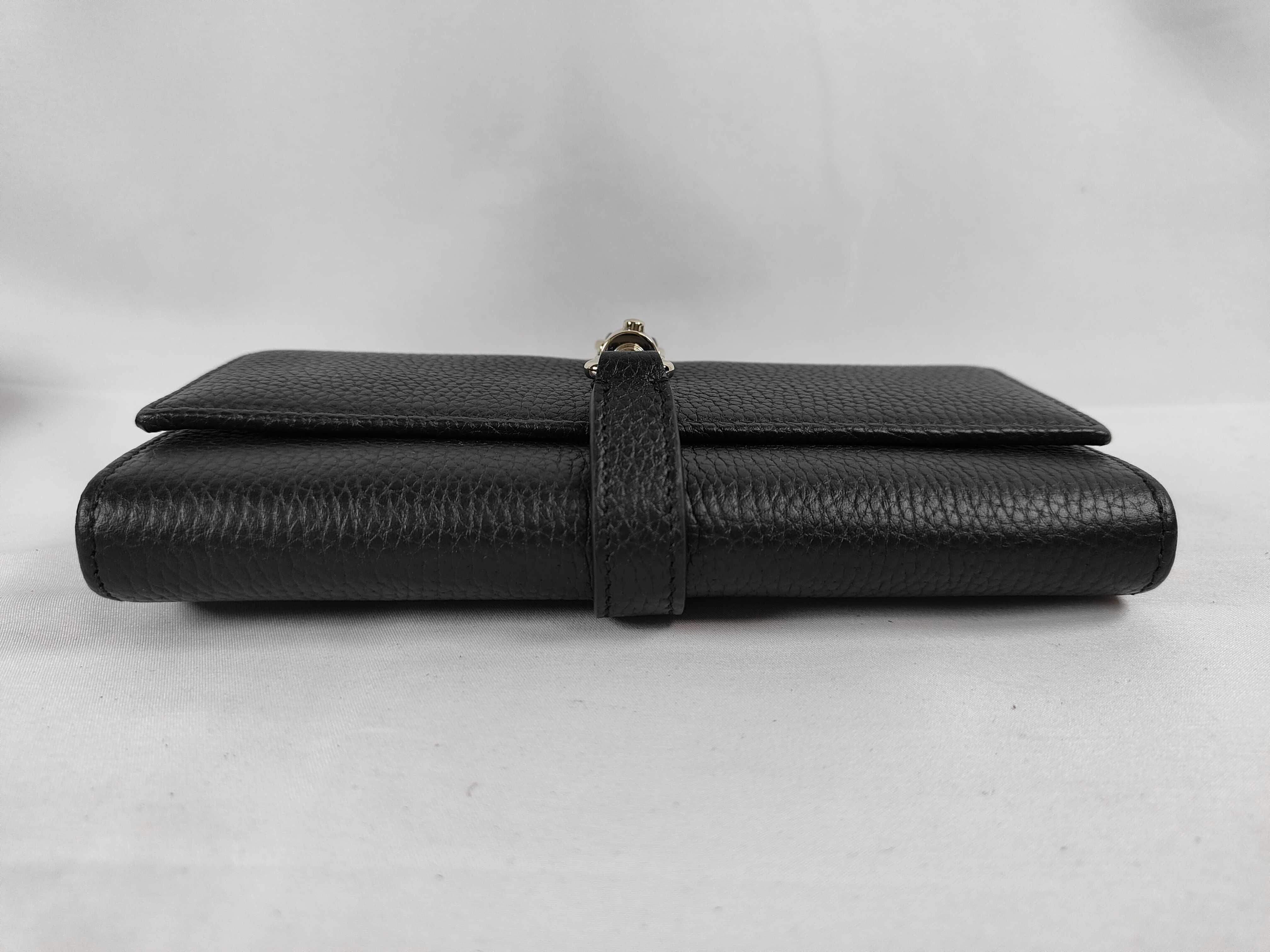 Jackie Gucci Jackie 1961 Leather Chain Wallet Black 652681 Shoulder Bag — view 7