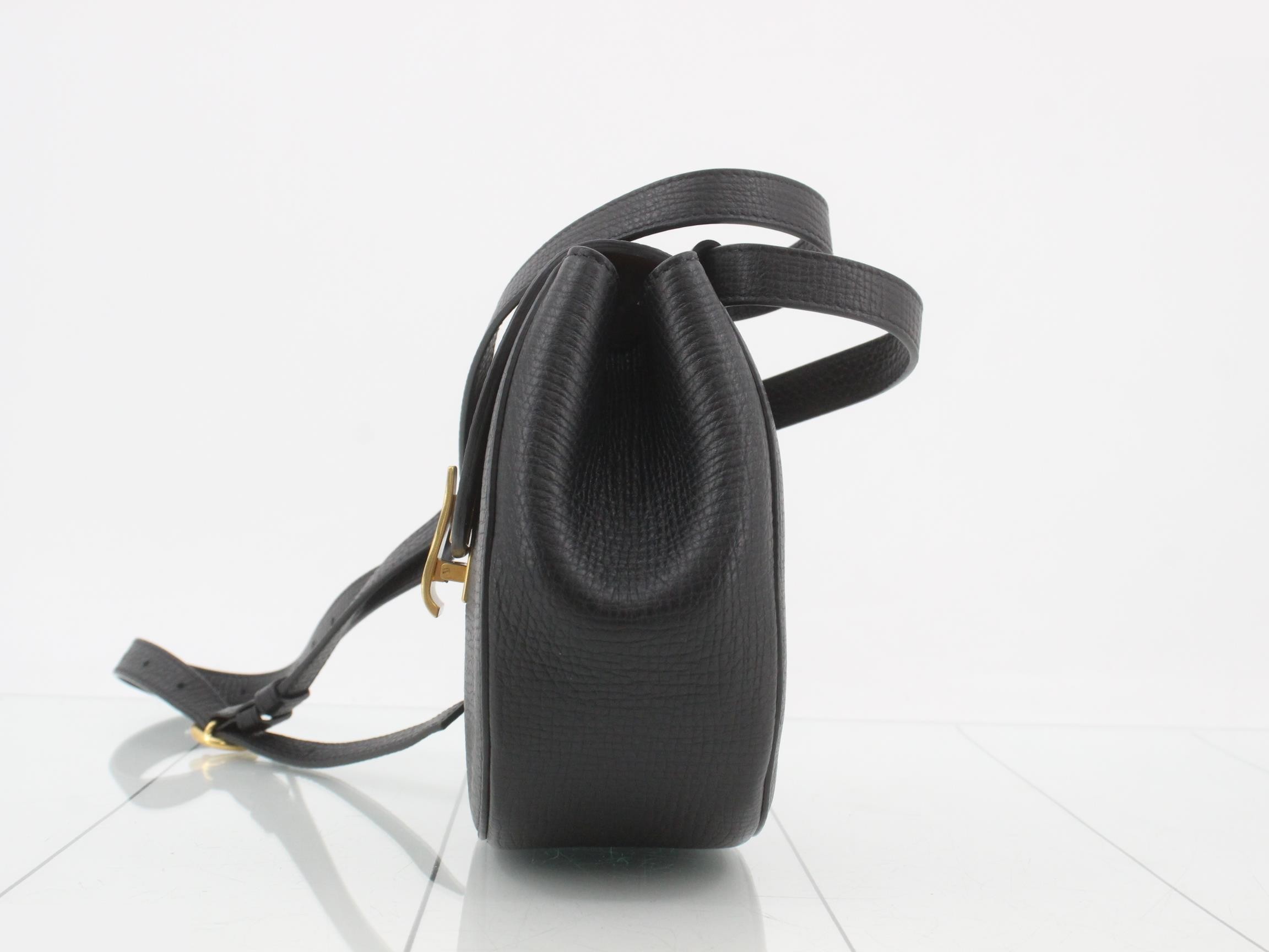Palmerato Leather Shoulder Bag, Black — view 3