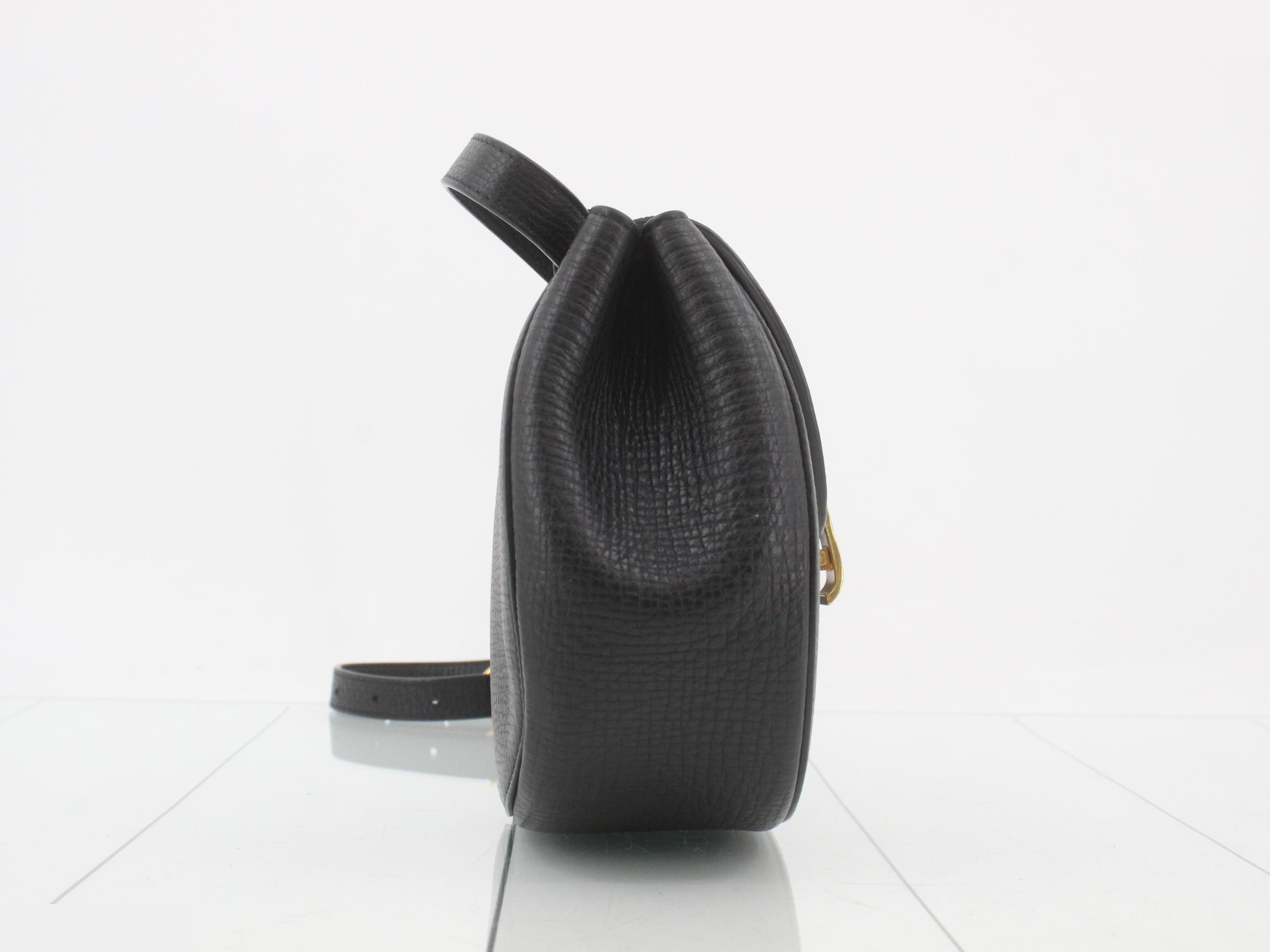 Palmerato Leather Shoulder Bag, Black — view 4
