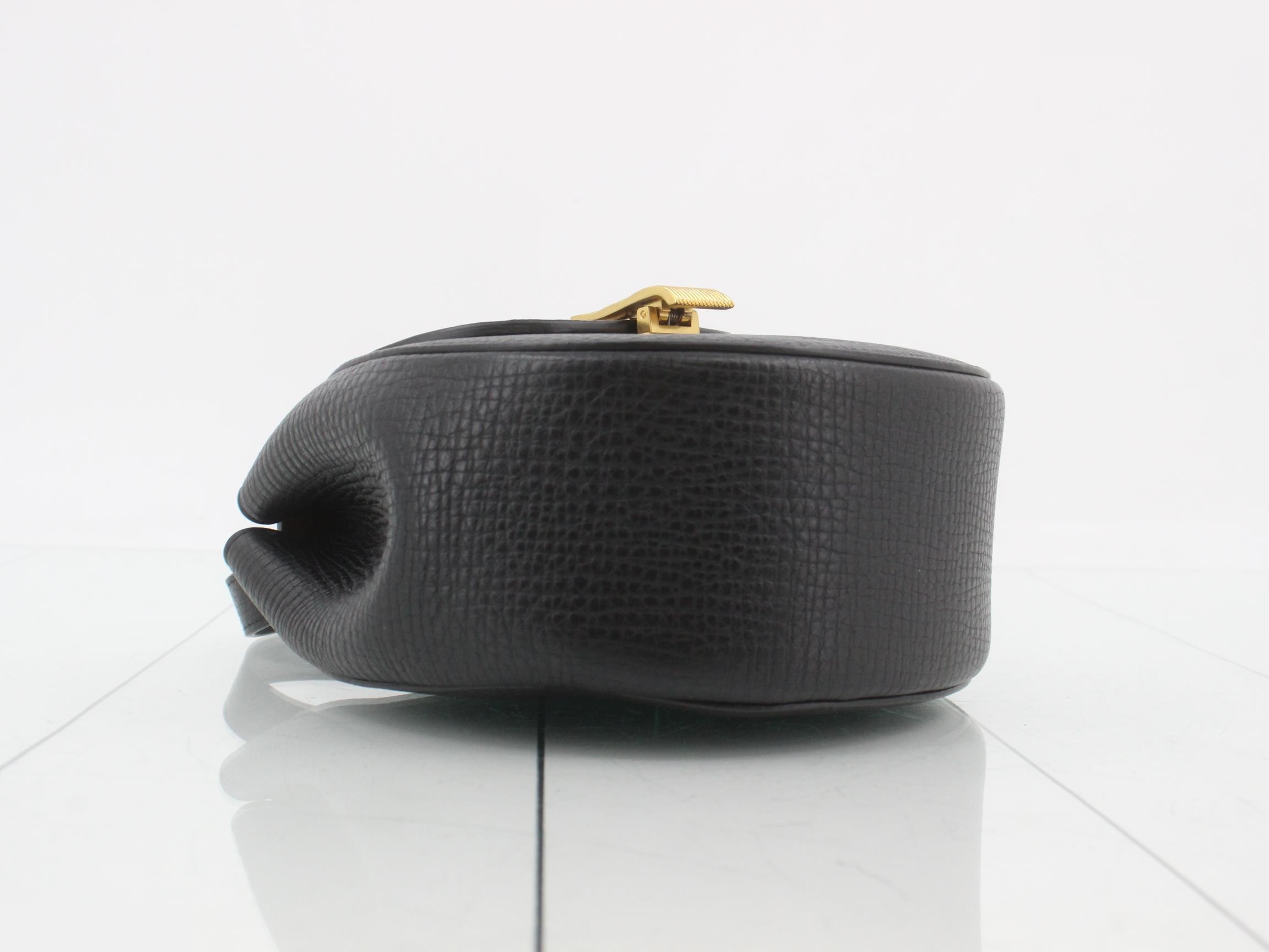Palmerato Leather Shoulder Bag, Black — view 5