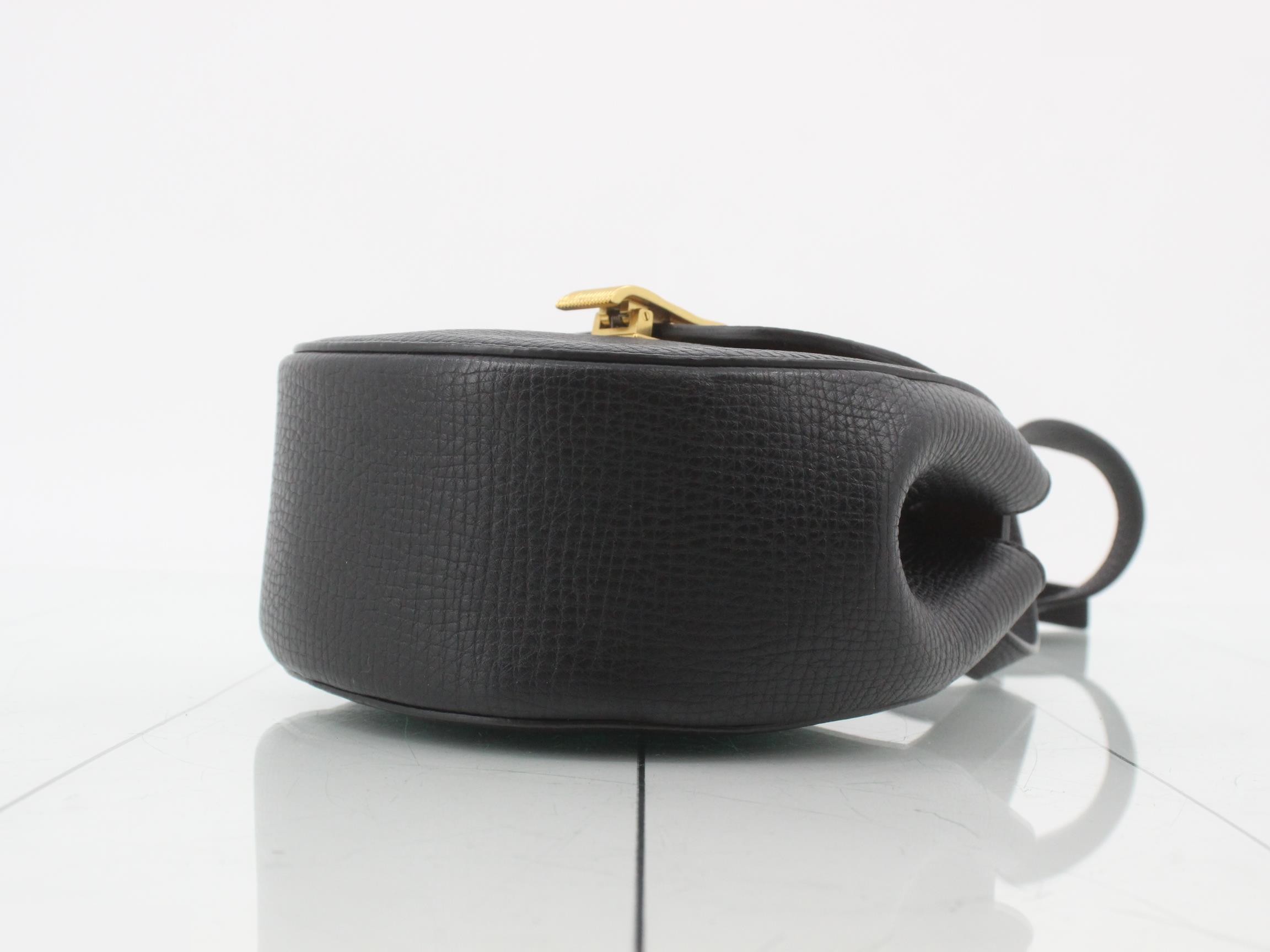 Palmerato Leather Shoulder Bag, Black — view 6