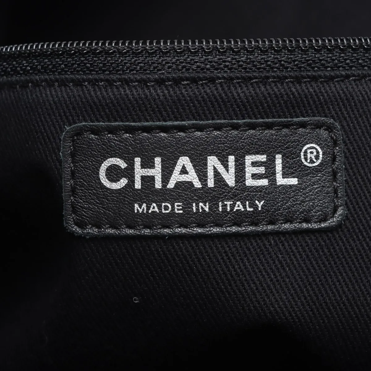 Matelassé Fur Chain Tote Bag, Black with Silver Hardware, Item No. 13083939, Series No. 13 — view 10