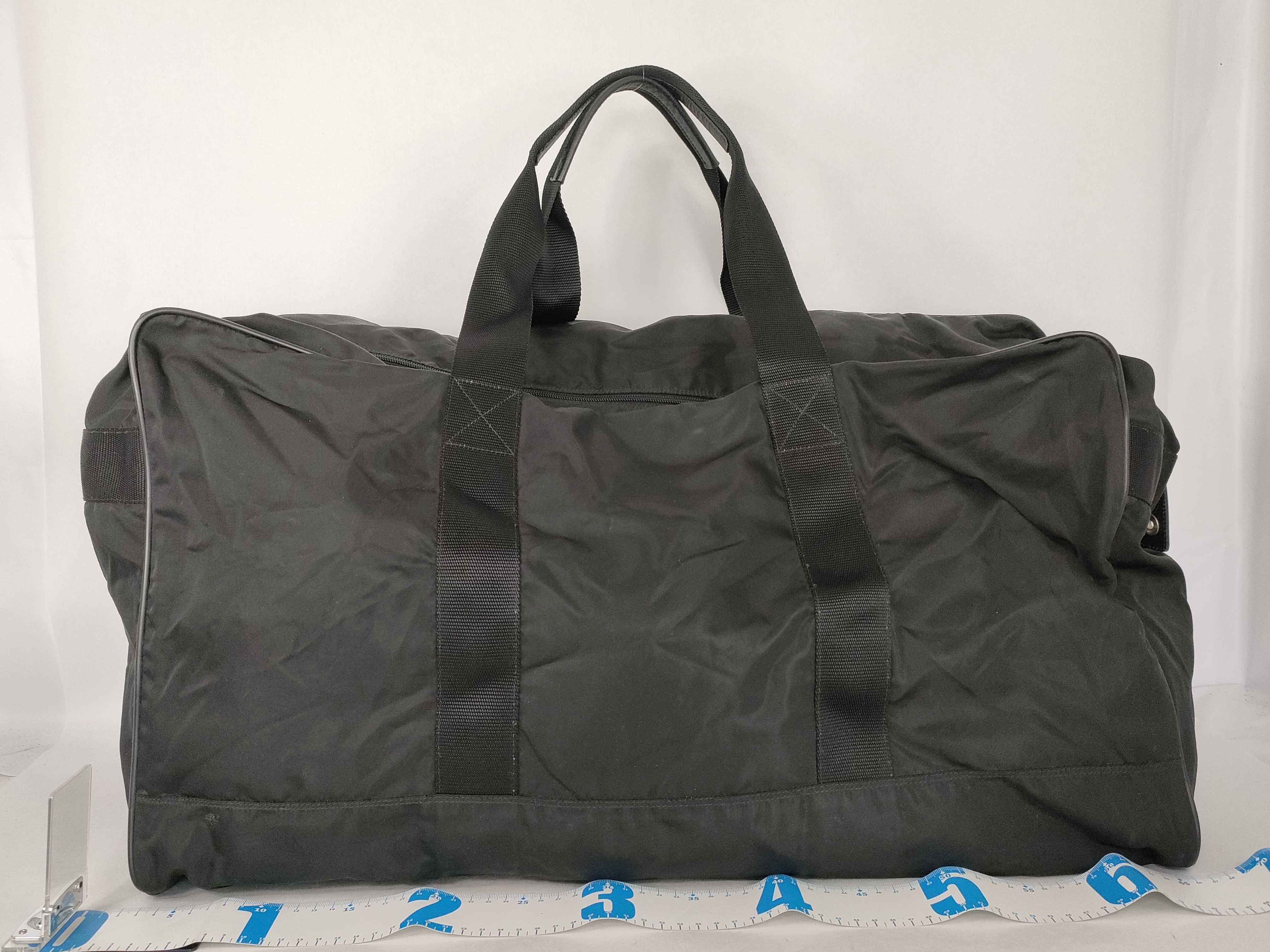 Nylon Prada Boston Bag Large Capacity Triangle Logo Black Nylon Boston Bag — view 2