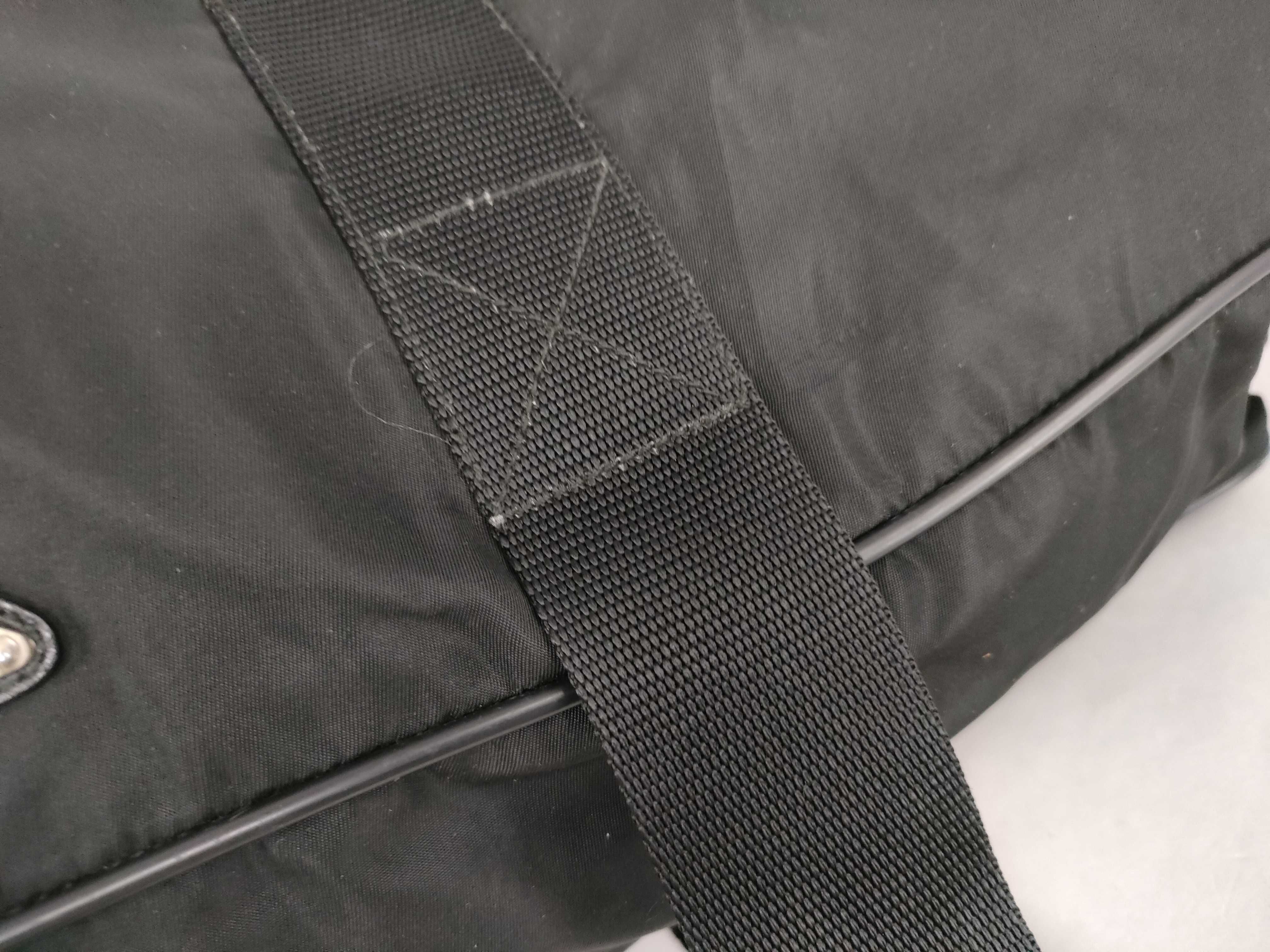 Nylon Prada Boston Bag Large Capacity Triangle Logo Black Nylon Boston Bag — view 5