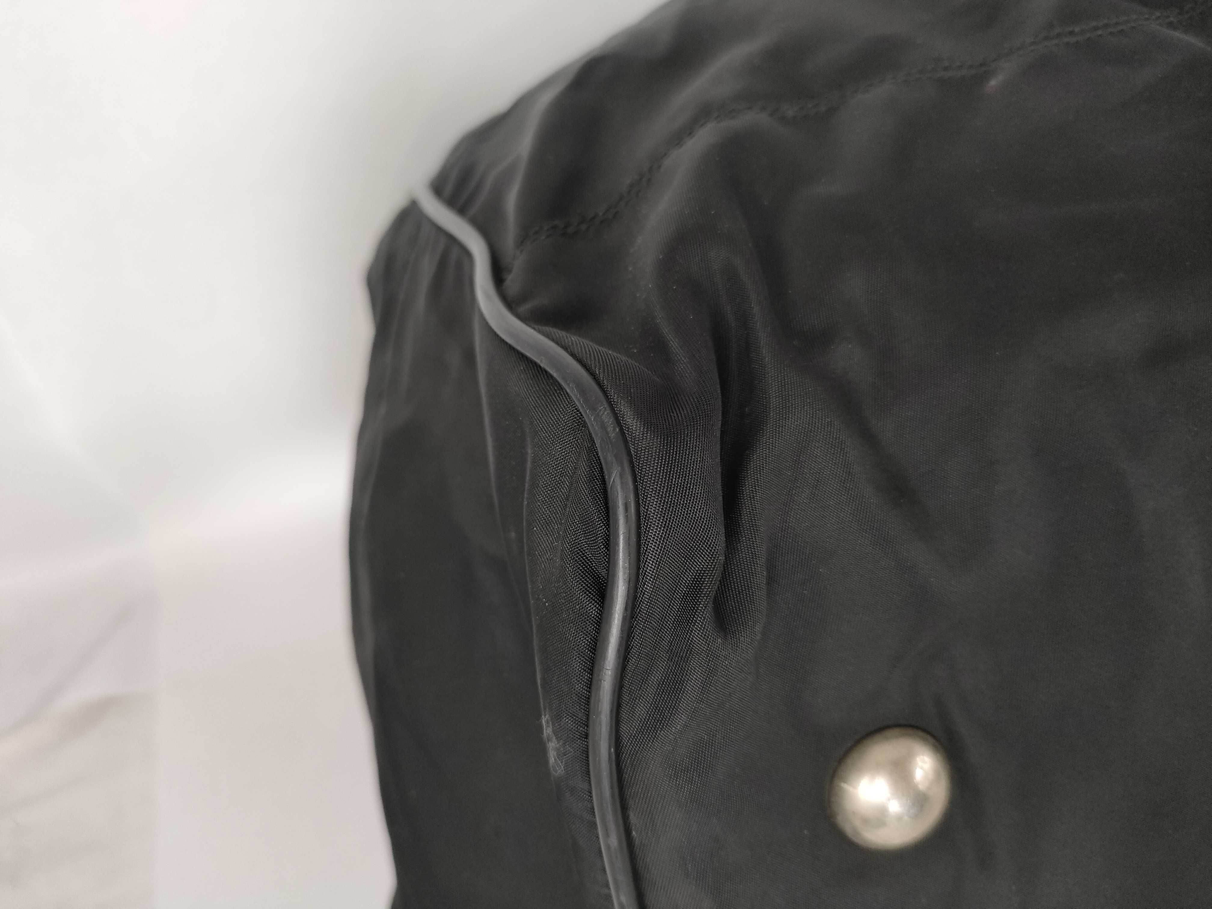 Nylon Prada Boston Bag Large Capacity Triangle Logo Black Nylon Boston Bag — view 6