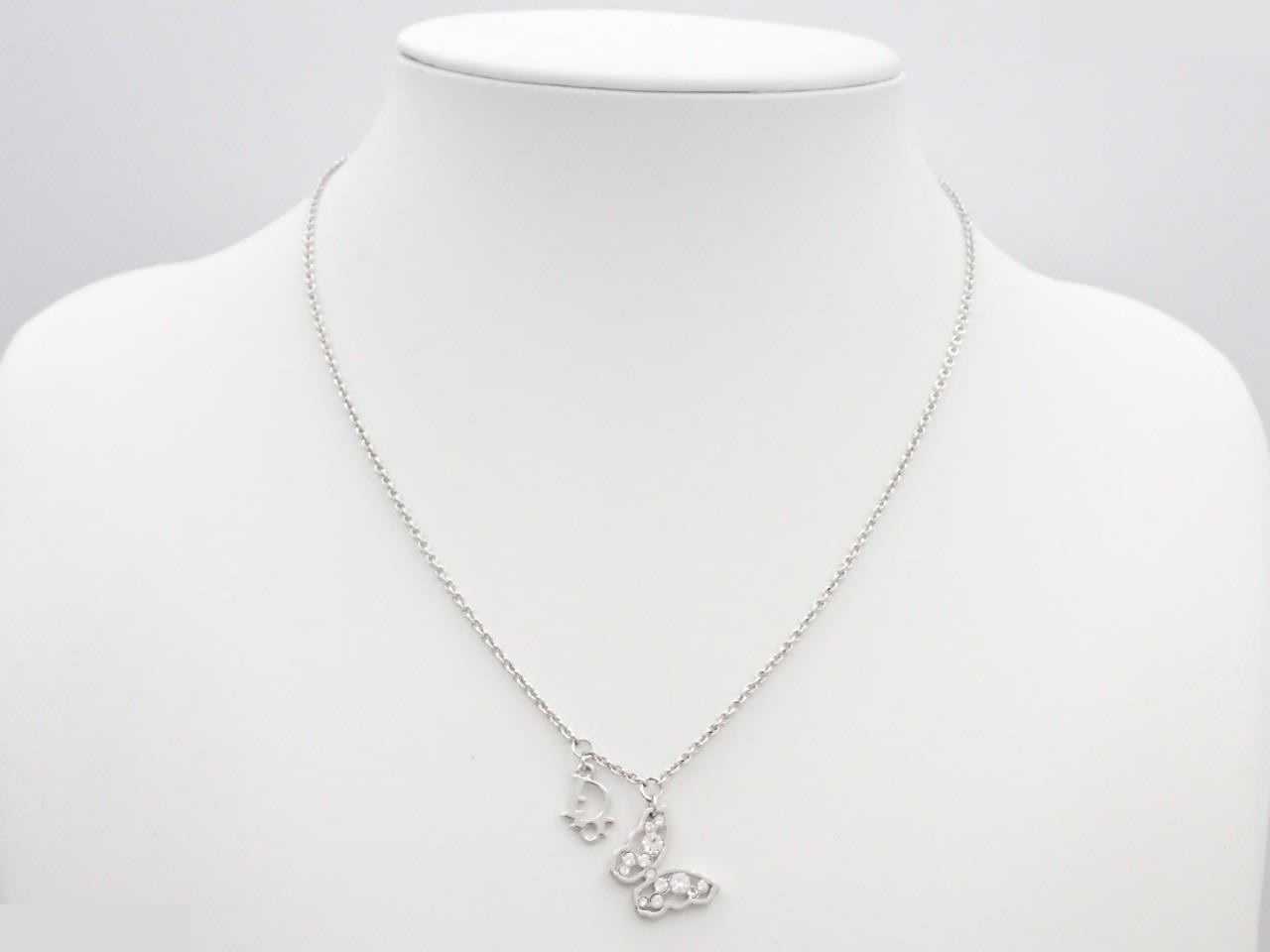Butterfly necklace silver chain approx. 44cm — view 3