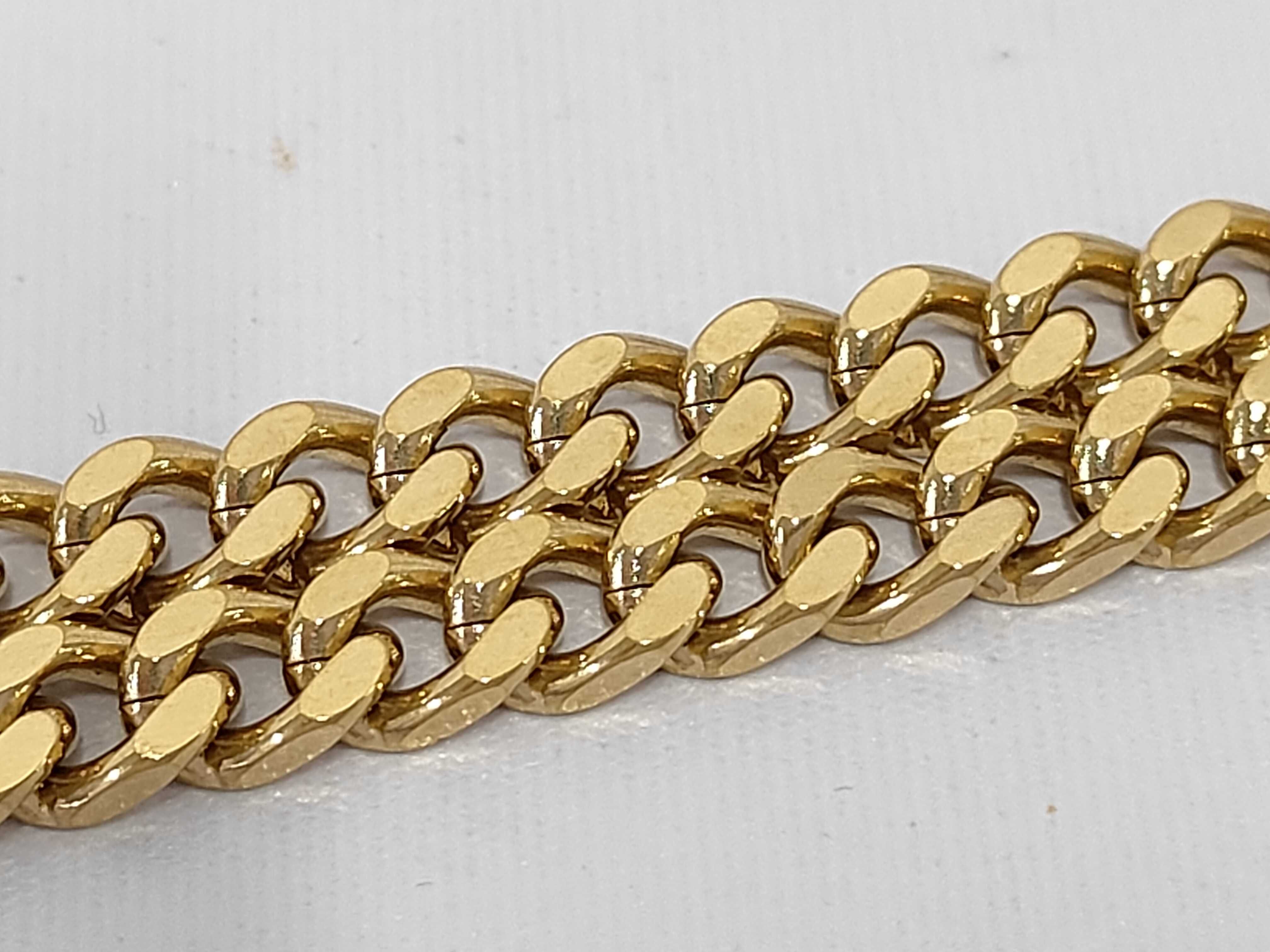 G-logo rhinestone diamond-shaped curb chain gold chain necklace. — view 6