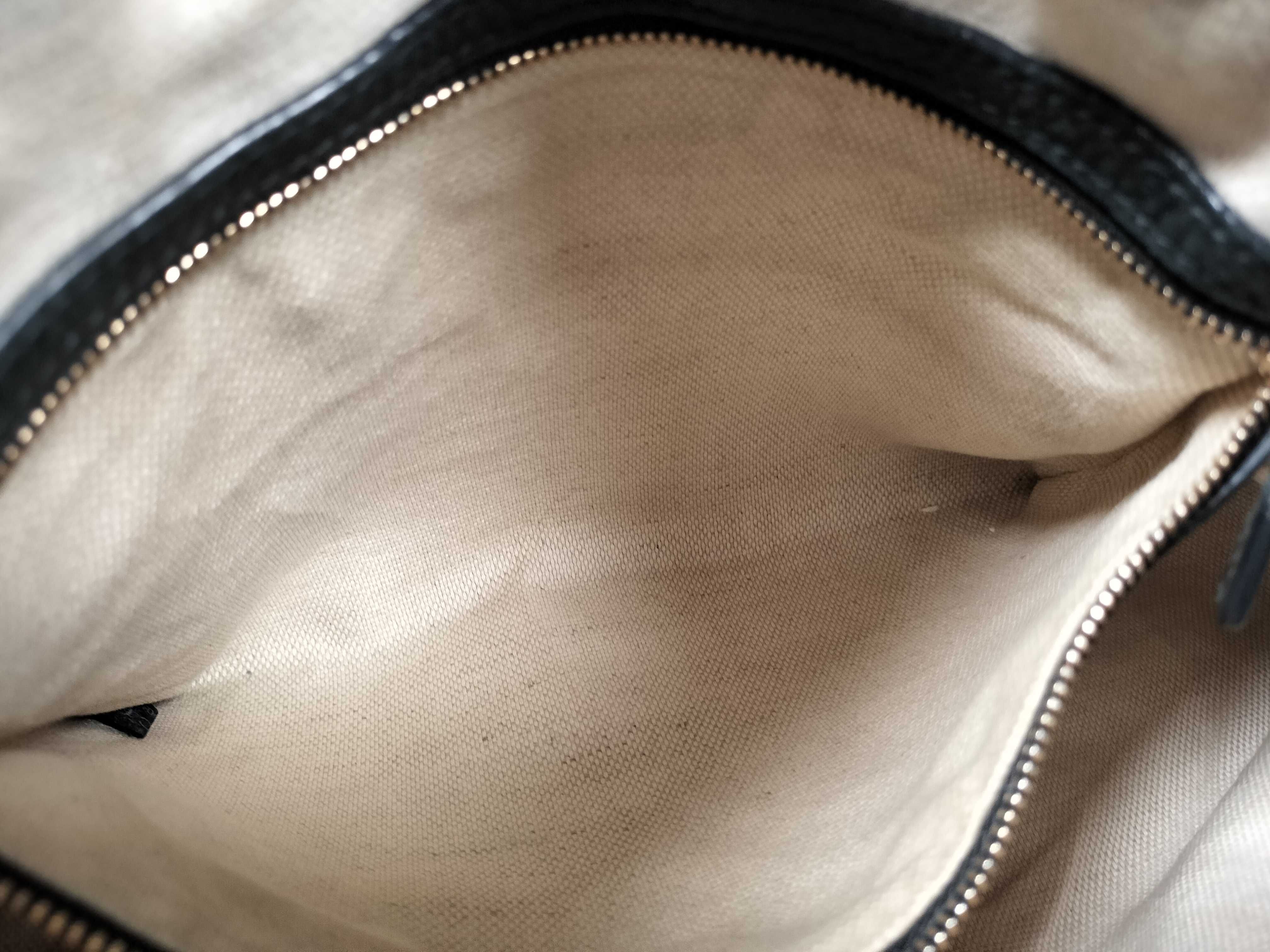 Soho Tote Bag, Chain Tote Bag 536196, Black Leather — view 10