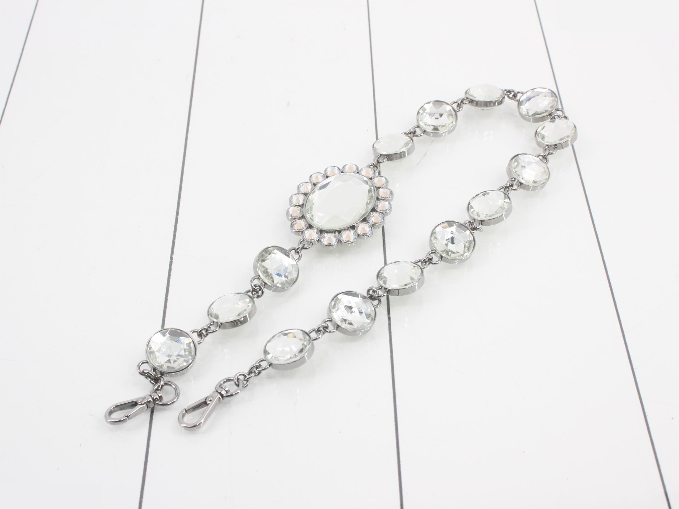 Matelassé Crystal Shoulder Bag — view 7