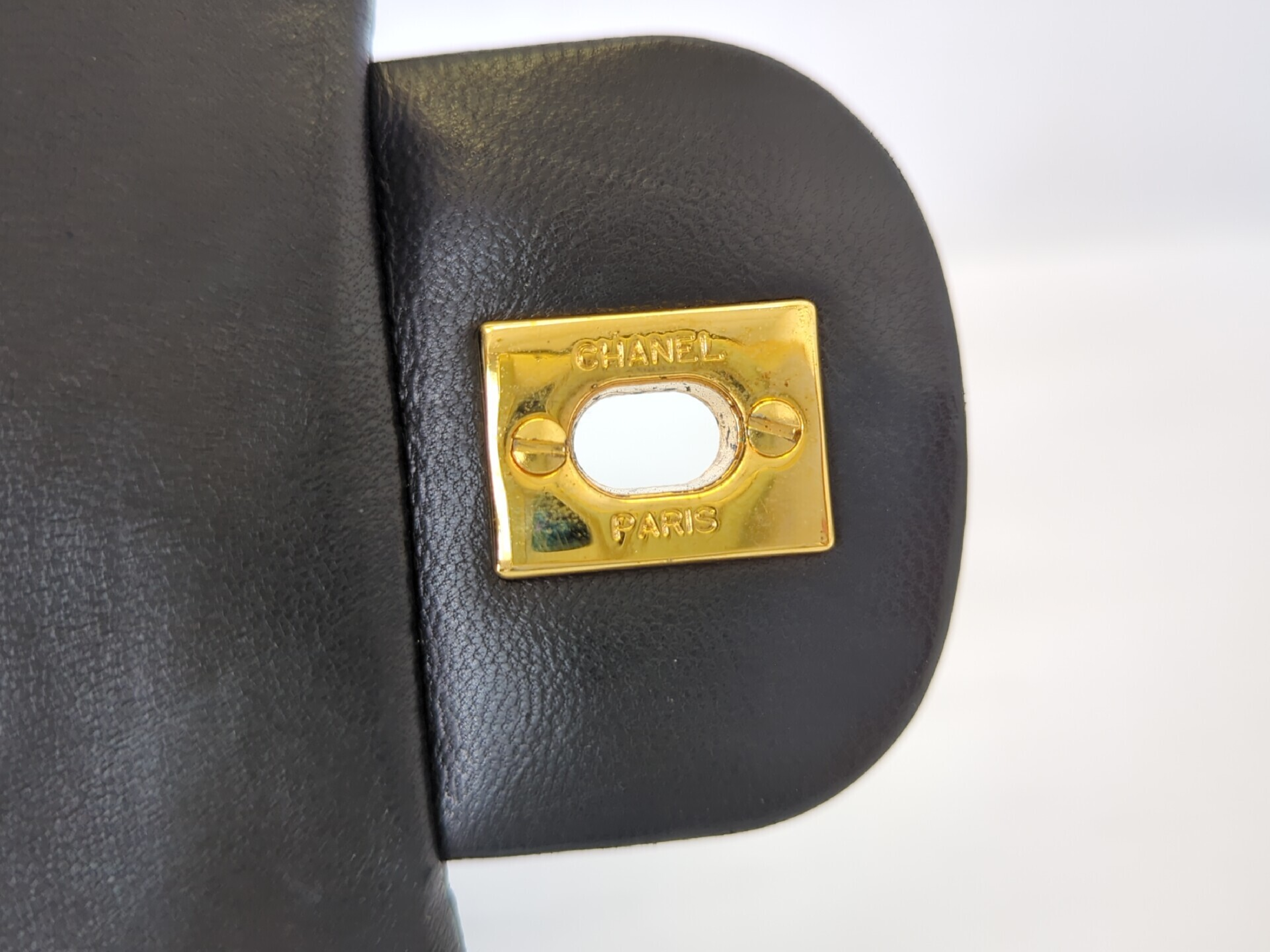 Lambskin W Flap 25 Black 2nd Shoulder Bag — view 12