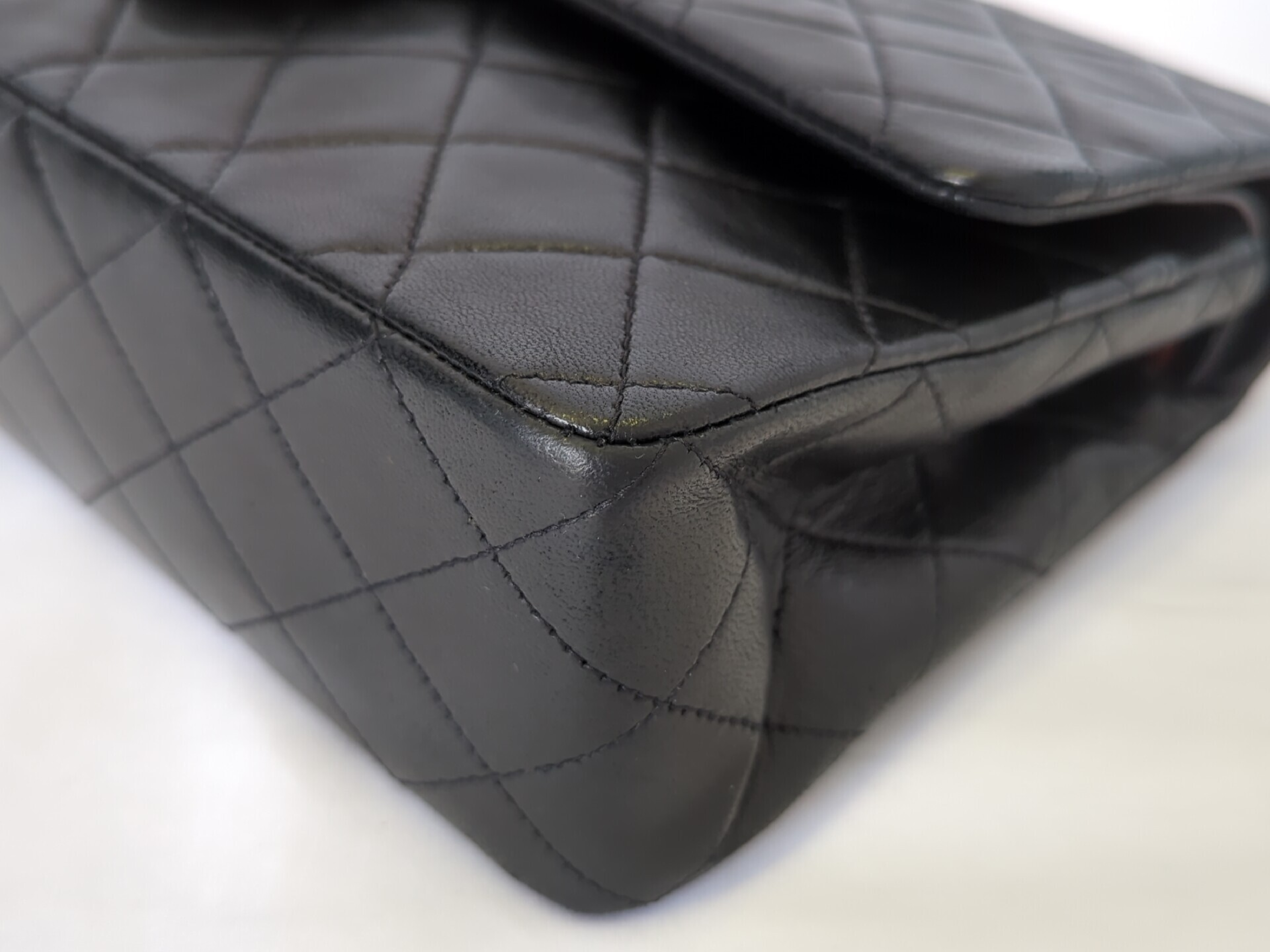 Lambskin W Flap 25 Black 2nd Shoulder Bag — view 4
