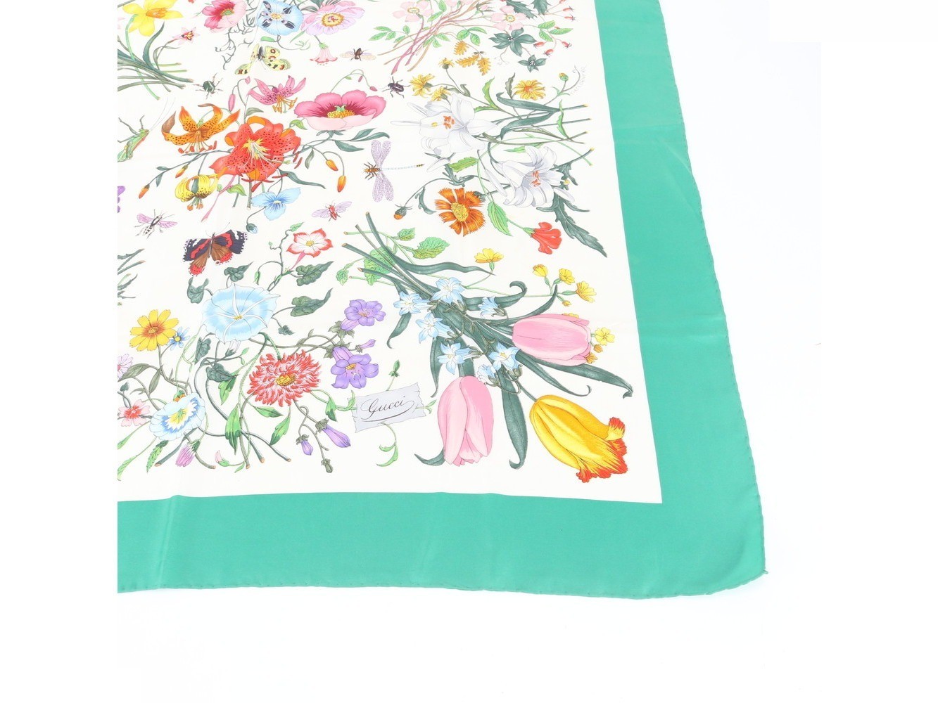 100% Silk Scarf with Tag — view 5