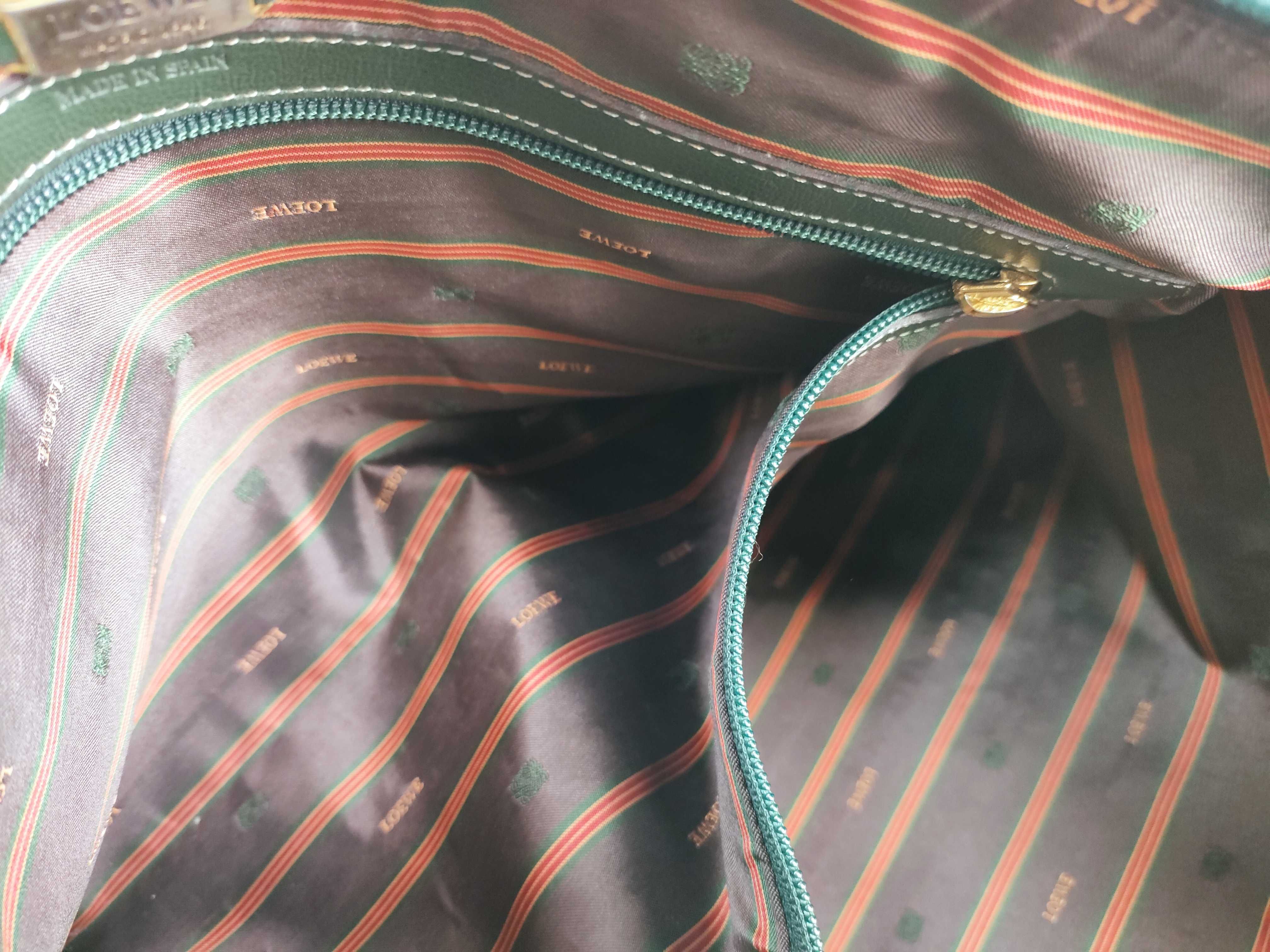 Velázquez Tote Bag with Twisted Hardware, Blue and Green Tote Bag — view 15