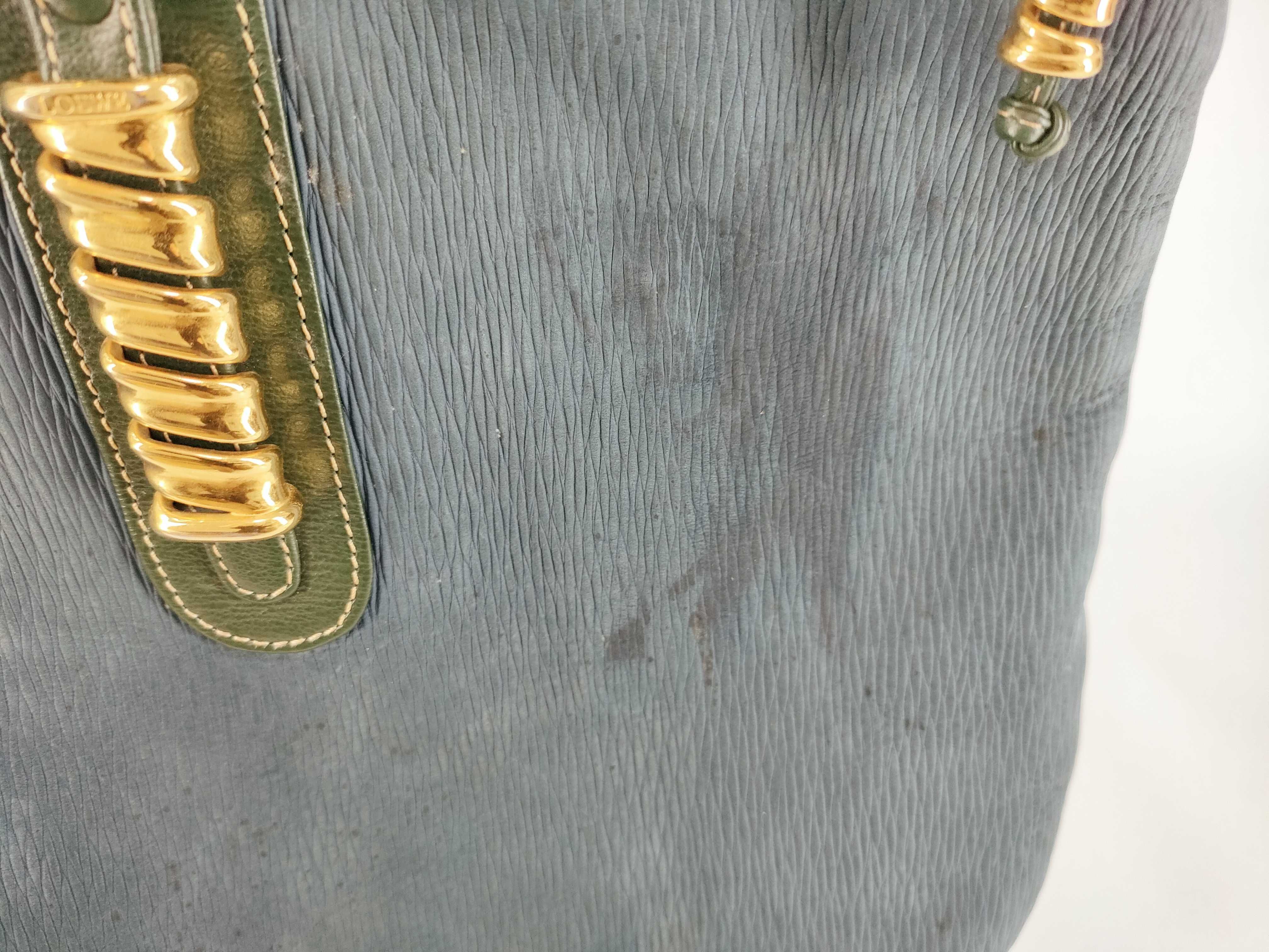 Velázquez Tote Bag with Twisted Hardware, Blue and Green Tote Bag — view 10