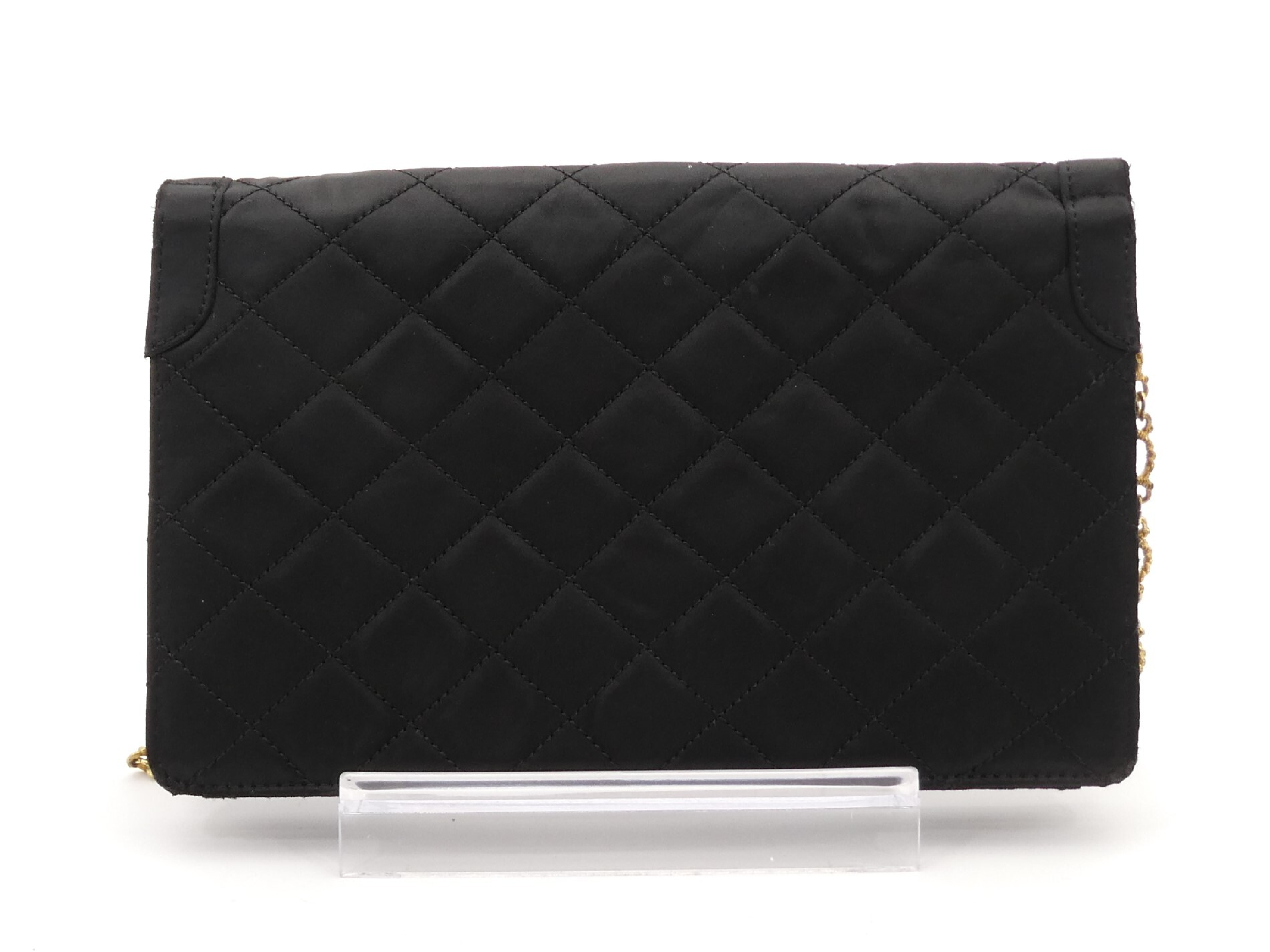 Matelassé Satin Coco Mark Turnlock Chain Shoulder Bag — view 2