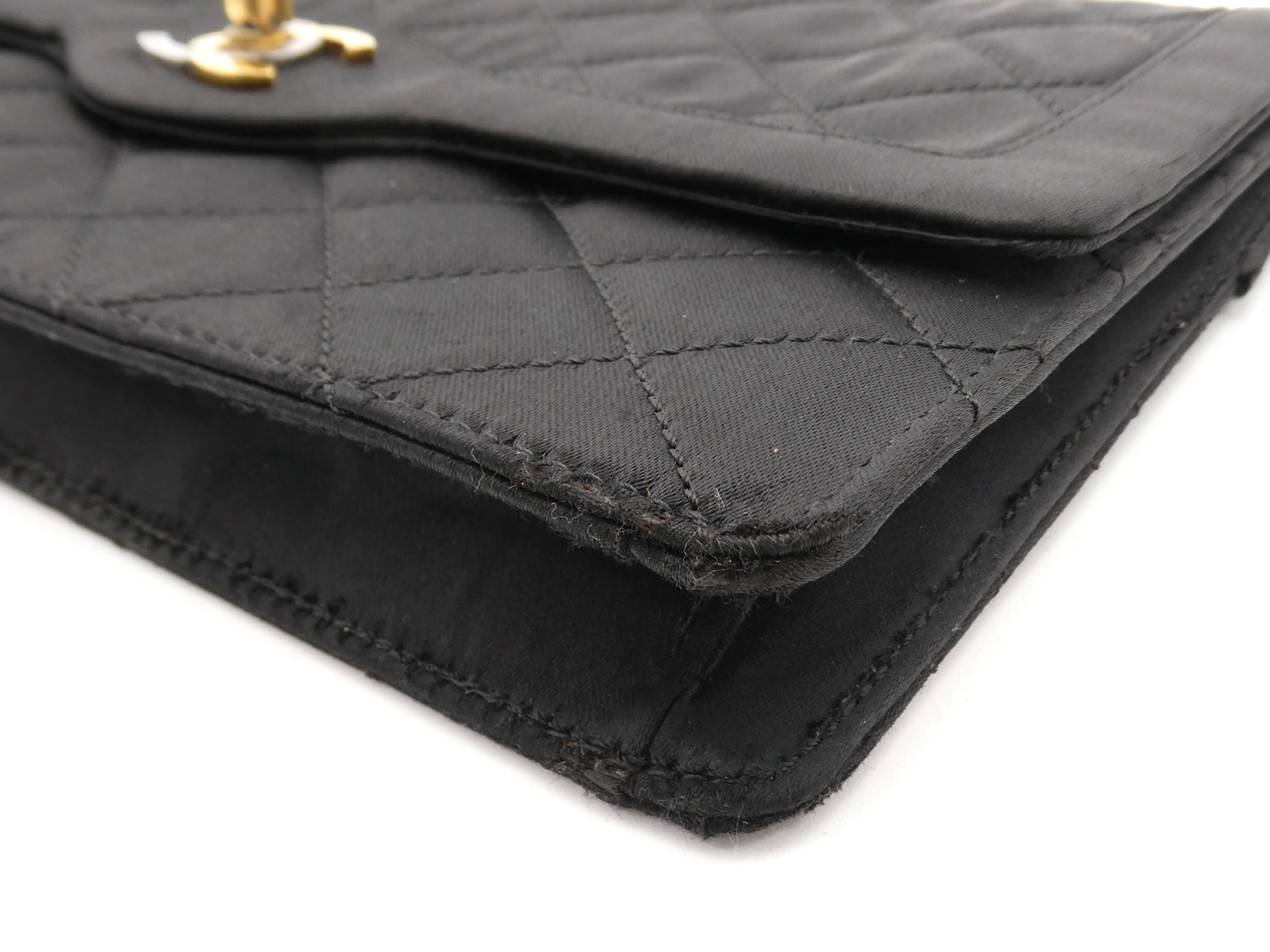 Matelassé Satin Coco Mark Turnlock Chain Shoulder Bag — view 10