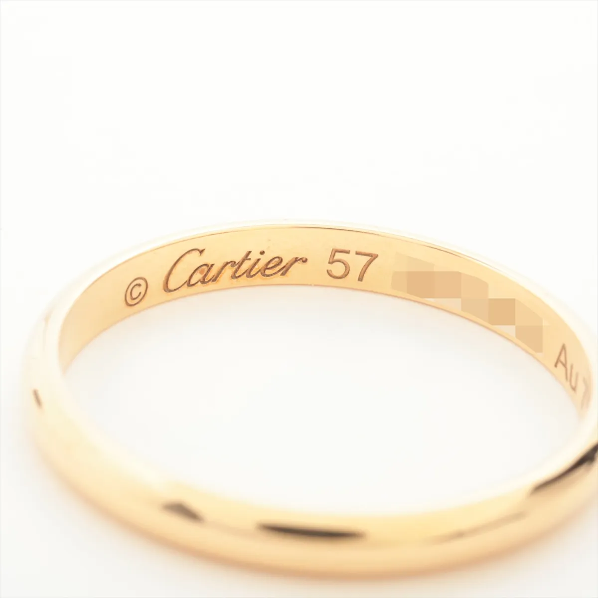 wedding ring, 750 (yellow gold), 2.4g, size 57, 467EWX, dents. — view 3
