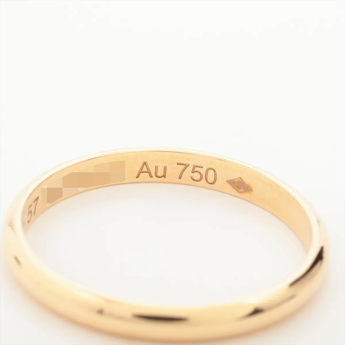 wedding ring, 750 (yellow gold), 2.4g, size 57, 467EWX, dents. — view 4