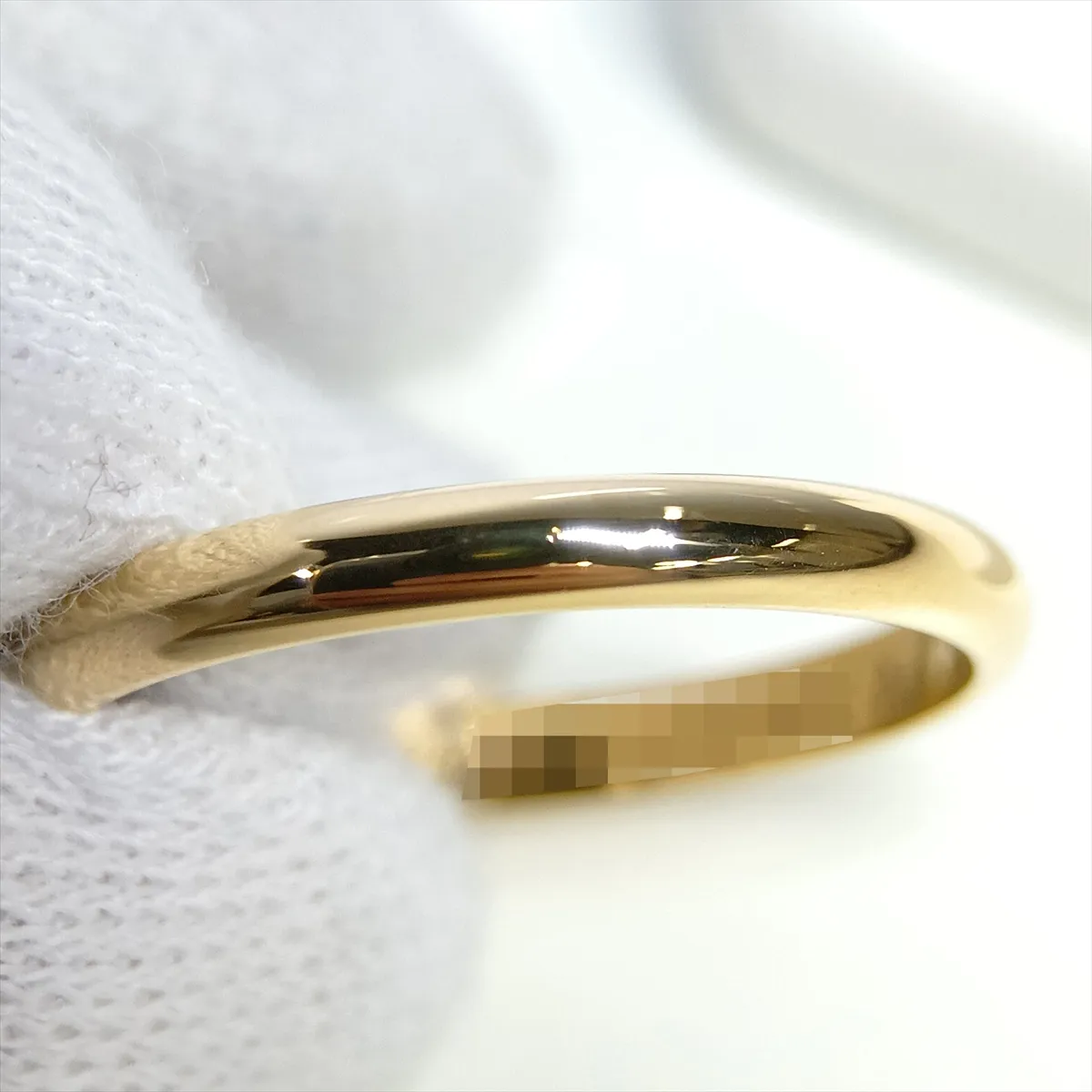 wedding ring, 750 (yellow gold), 2.4g, size 57, 467EWX, dents. — view 6