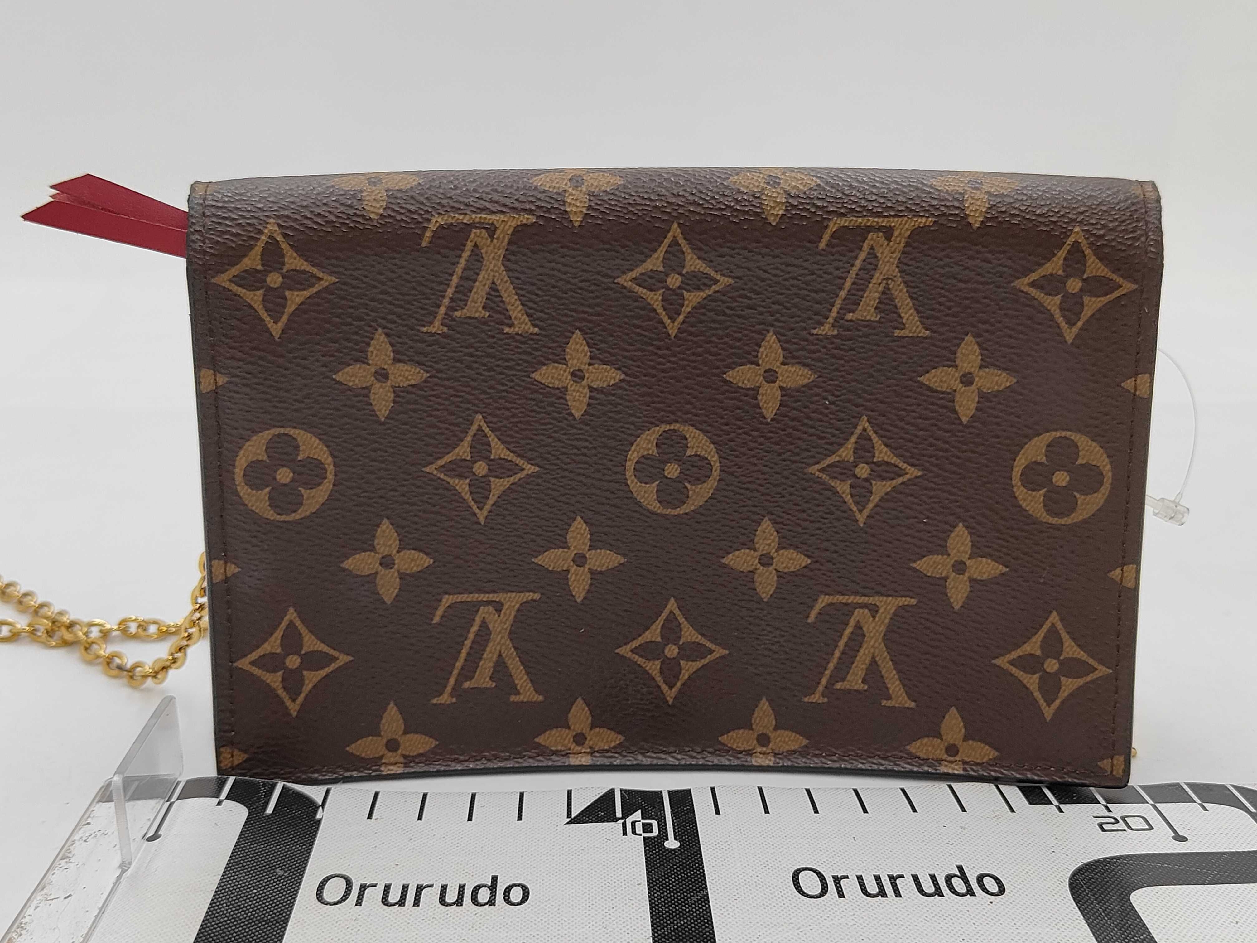 Monogram Louis Vuitton Monogram Portefeuille Flore Chain Fuchsia SN0159 Shoulder Bag — view 2