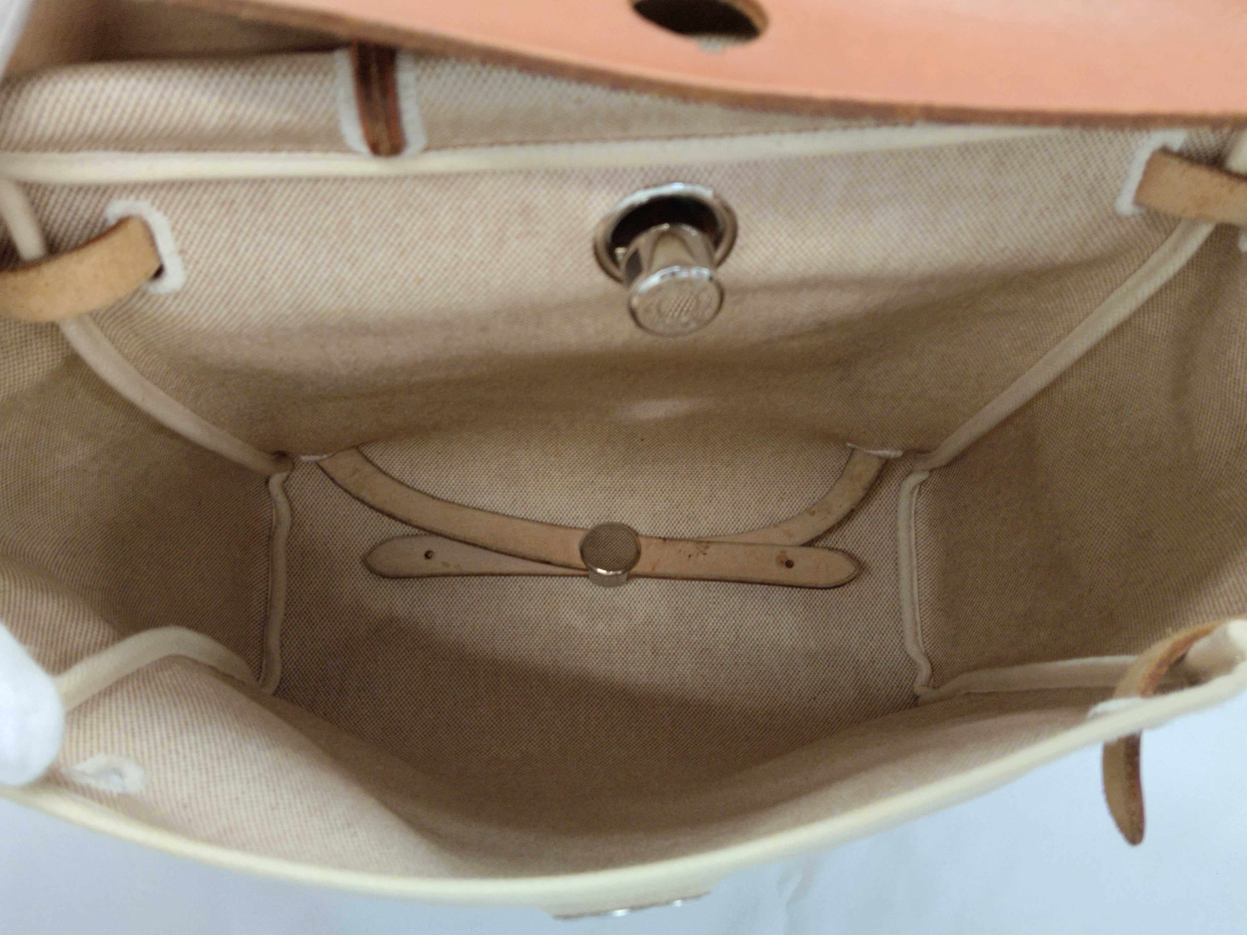 Herbag bag, Hermes Herbag MM Ad Toile H Box Calf Brown C Replacement bag Backpack — view 11