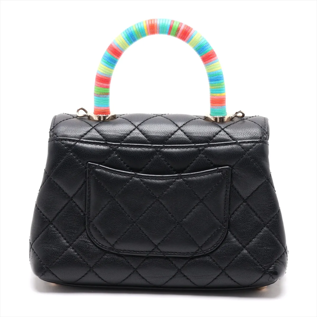 Coco Handle 19 XXS Lambskin 2-Way Handbag, Black with Gold Hardware, 31050935 (Serial Number ), AS2215 — view 2