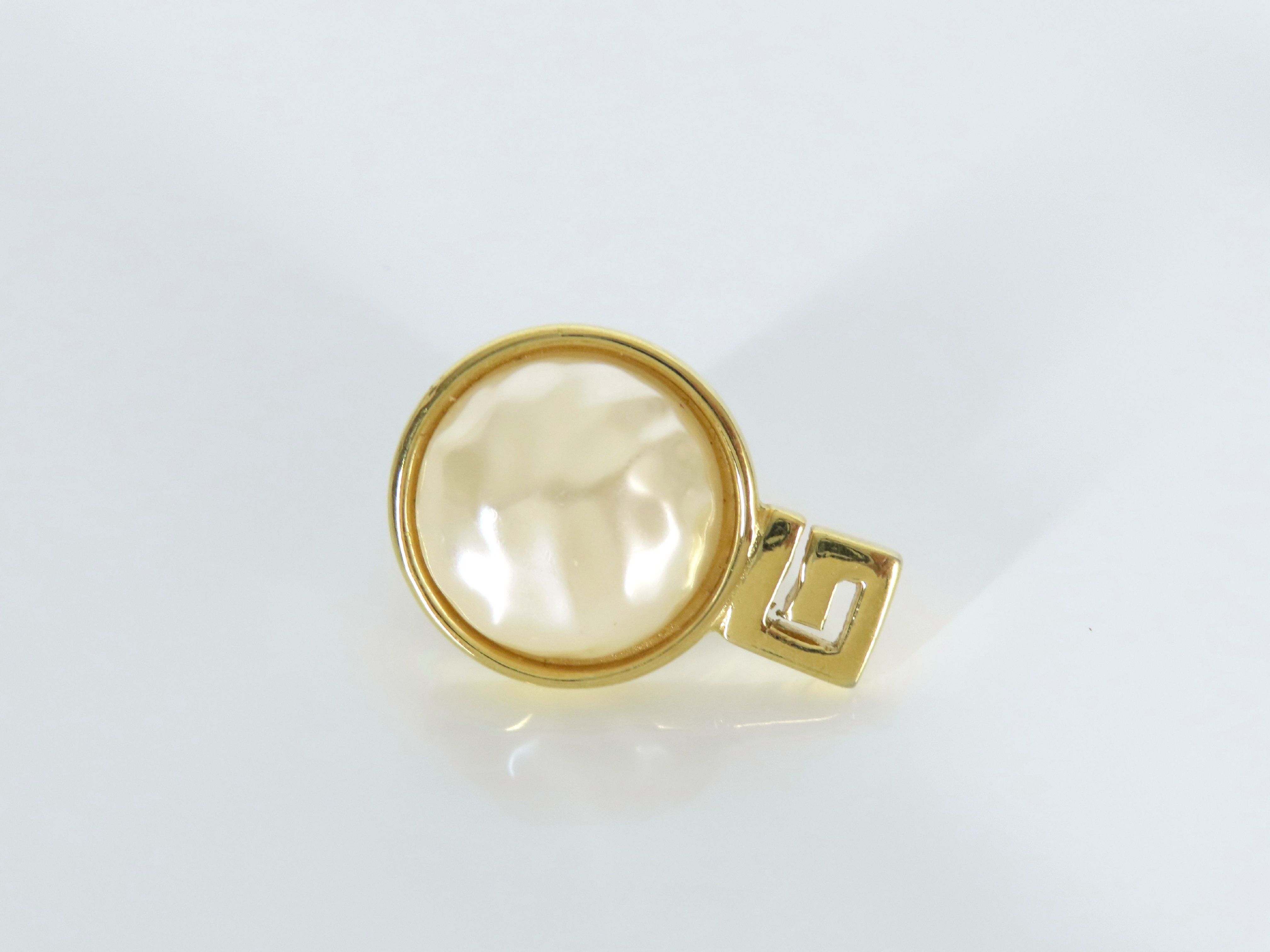 earrings, G pearl gold earrings — view 2