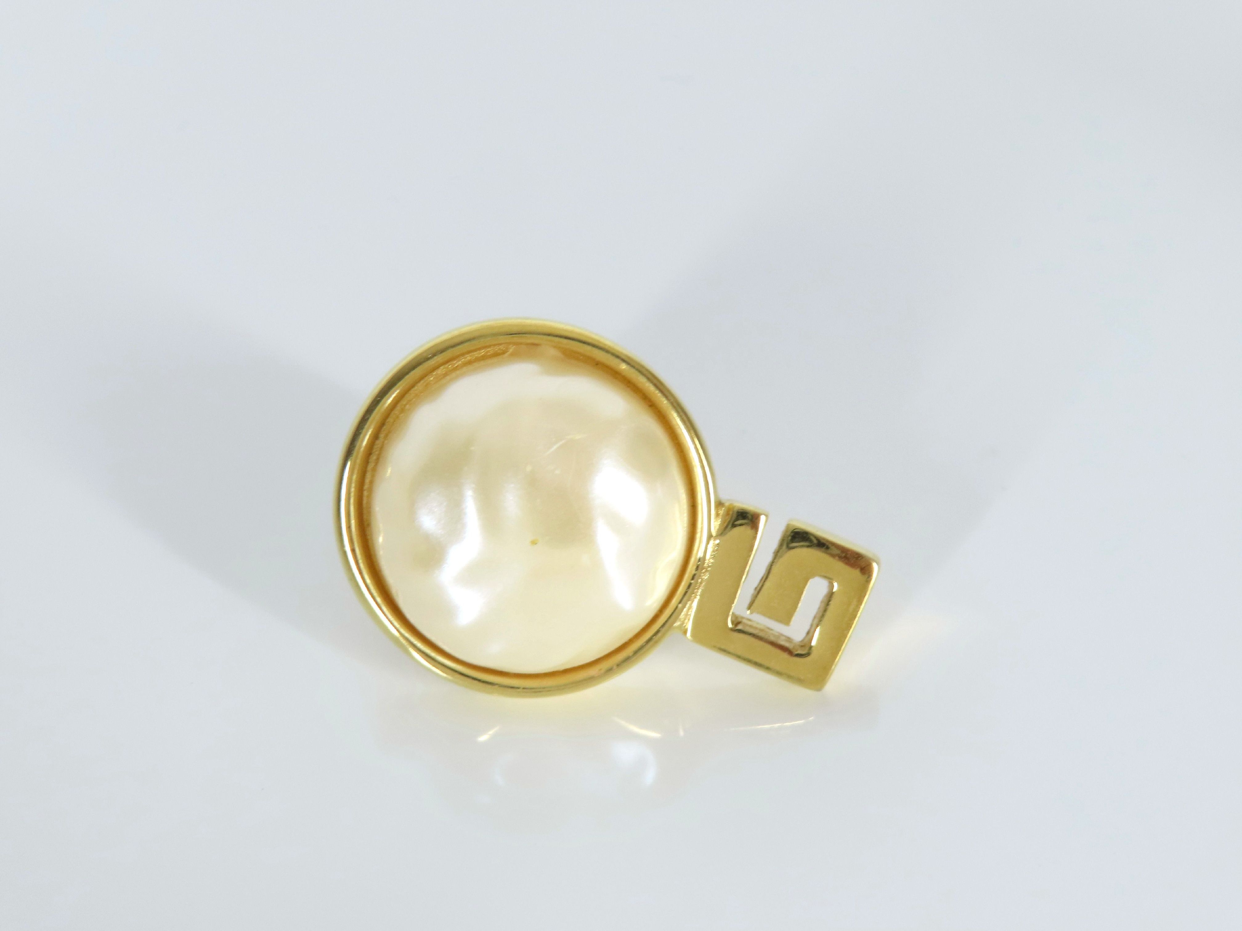 earrings, G pearl gold earrings — view 3