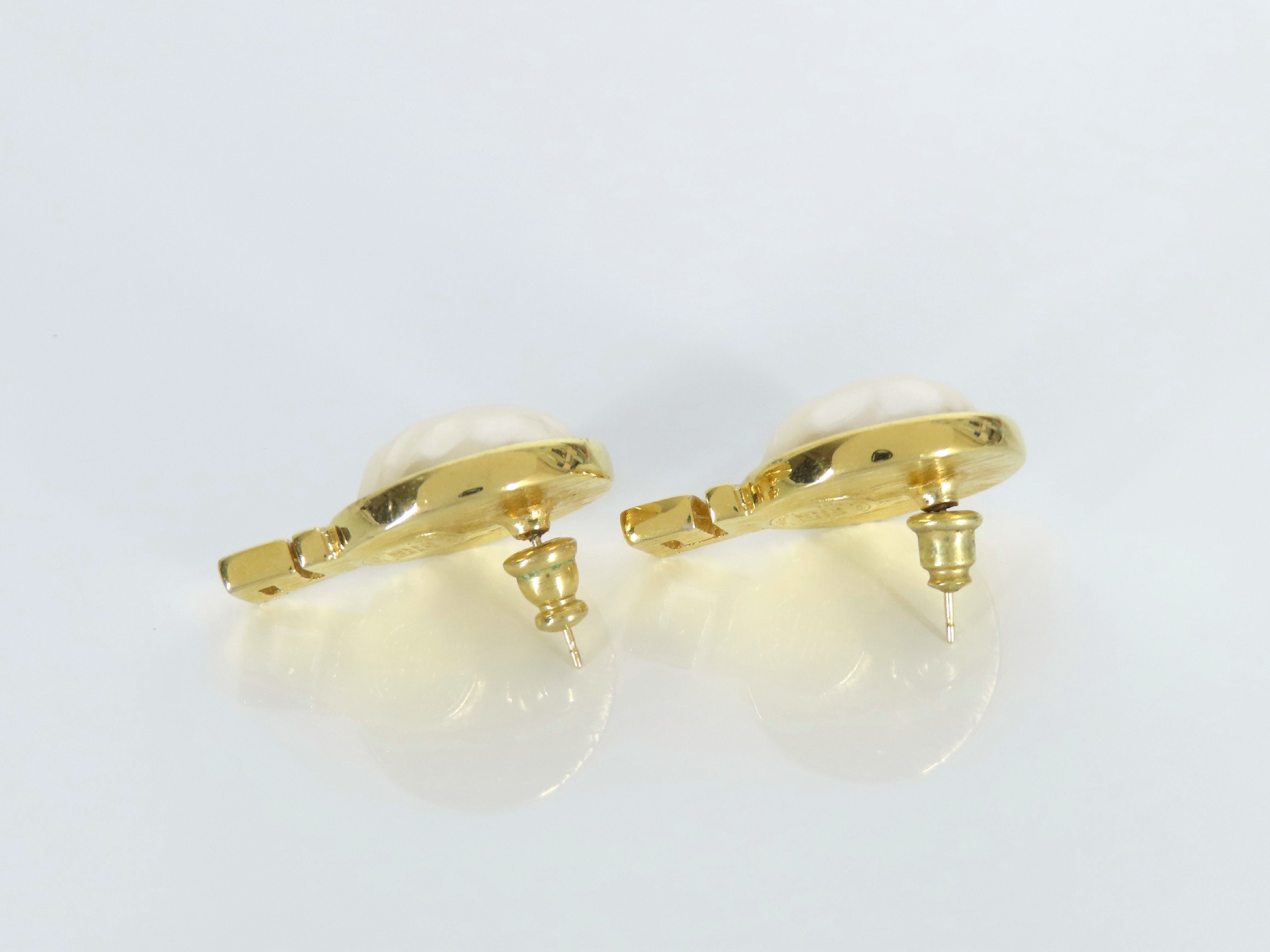 earrings, G pearl gold earrings — view 4