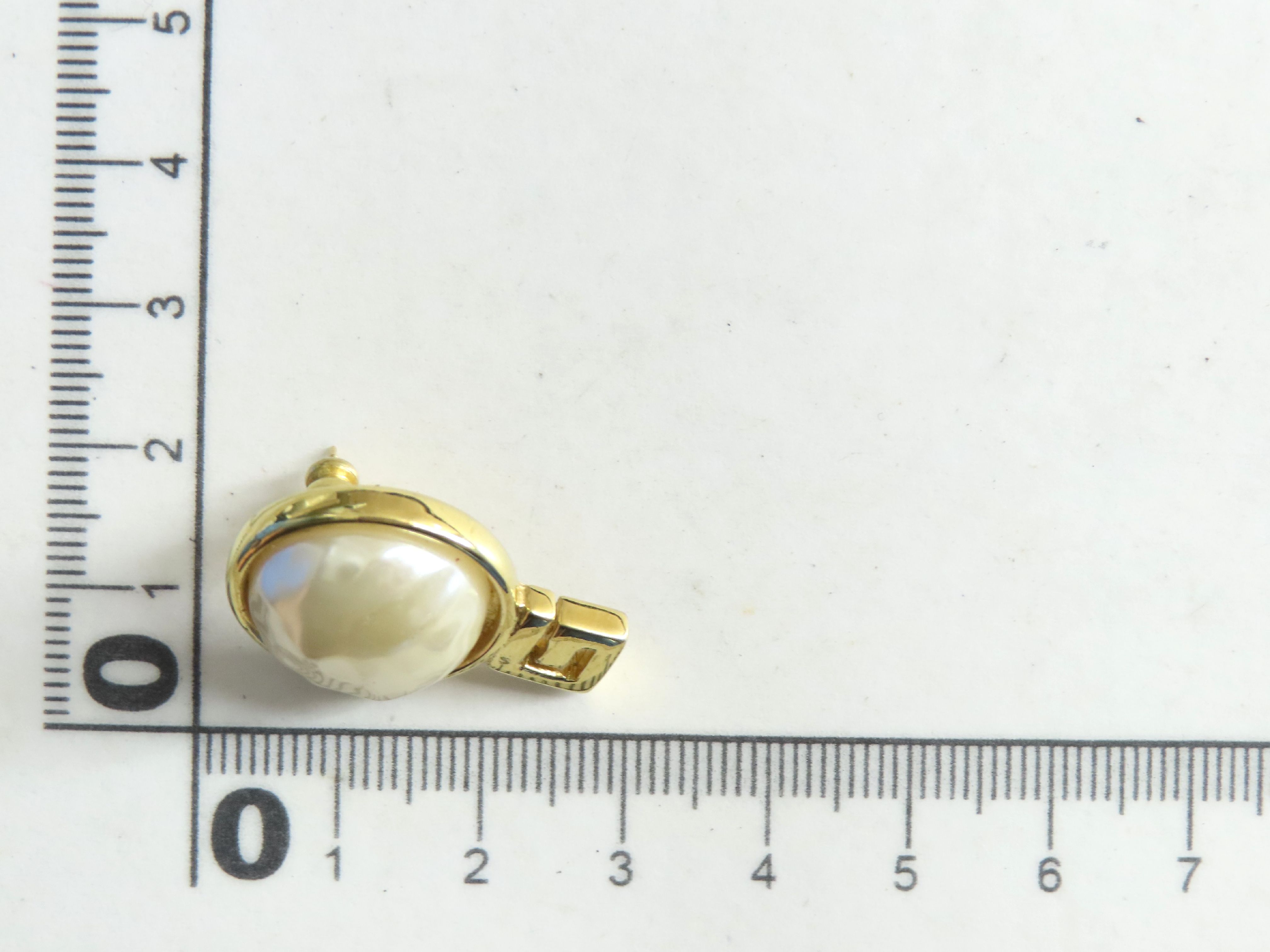 earrings, G pearl gold earrings — view 7