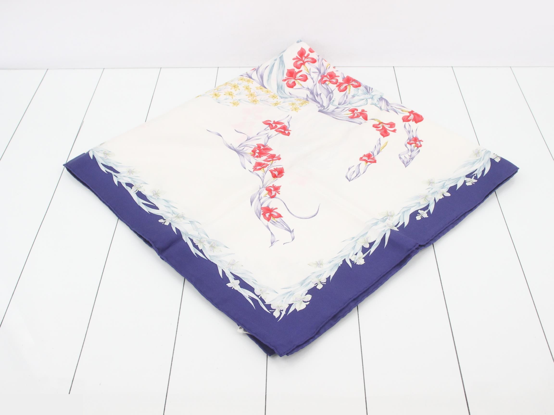 Hermès silk scarf, "Horses in Bloom" — view 2