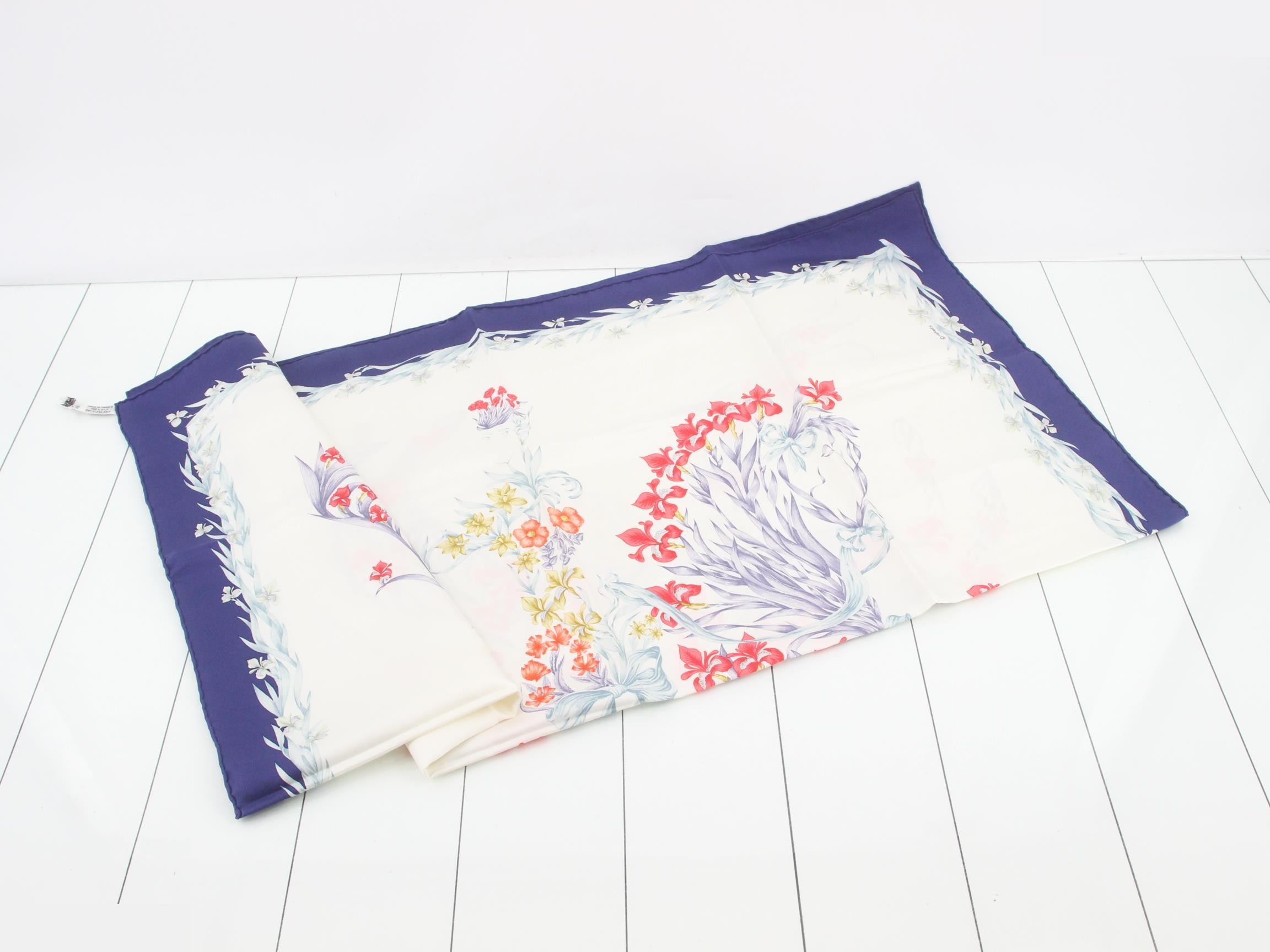 Hermès silk scarf, "Horses in Bloom" — view 3