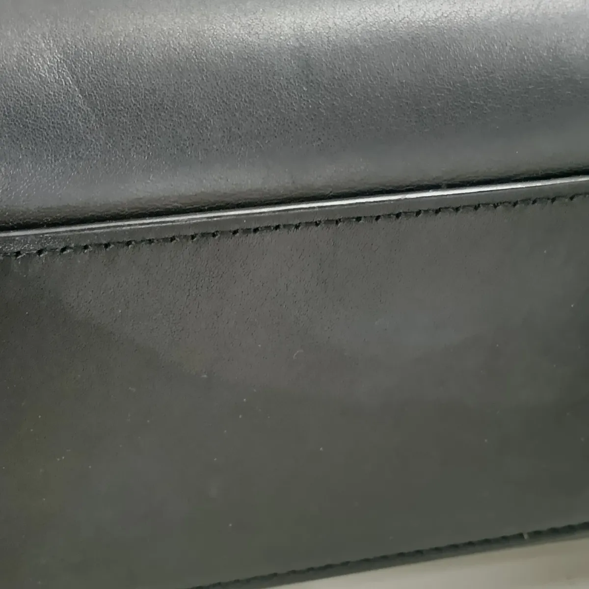 Luggage Nano Shopper Leather 2-Way Handbag, Black — view 11