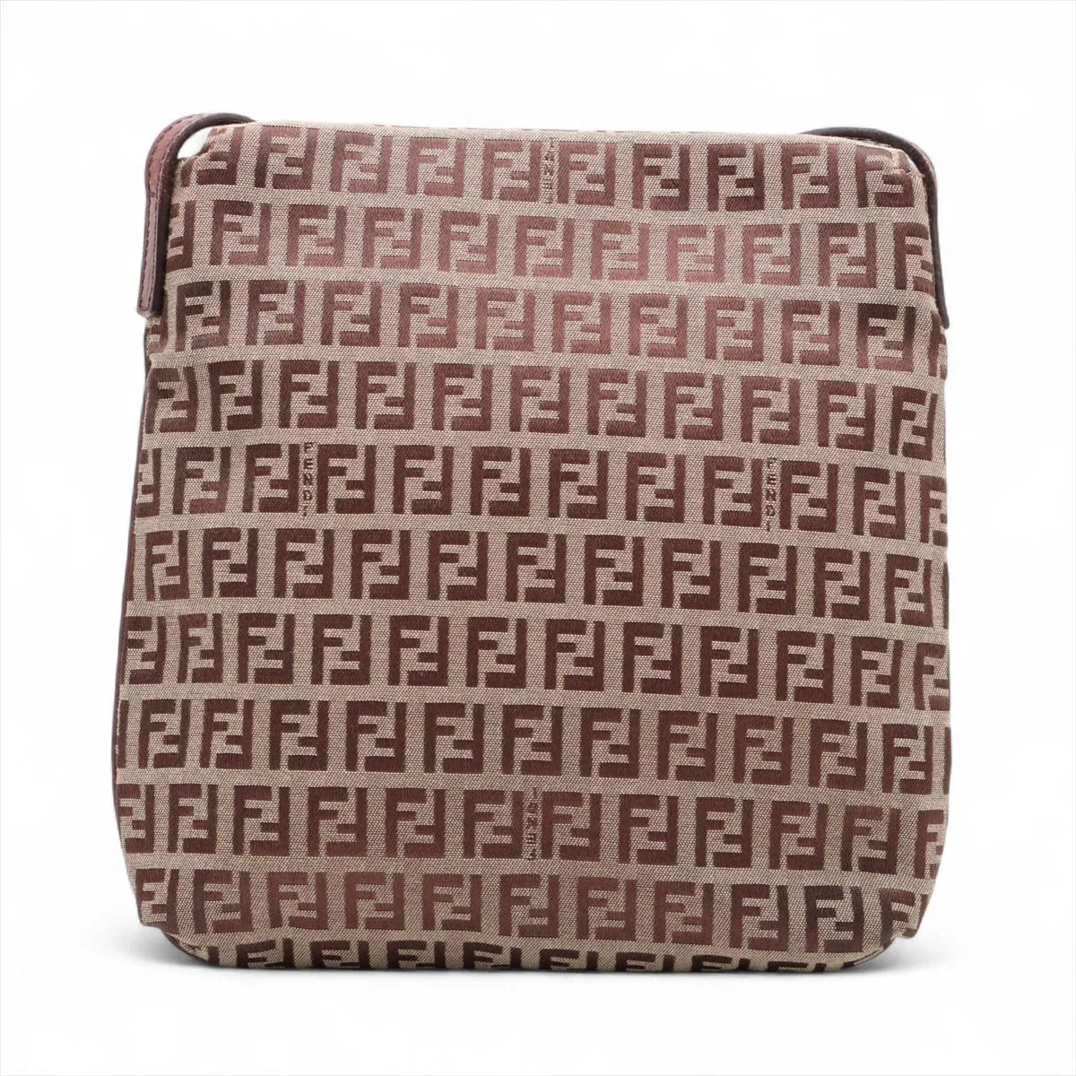 Zucchino Canvas x Leather Shoulder Bag Brown 8BT075 — view 2