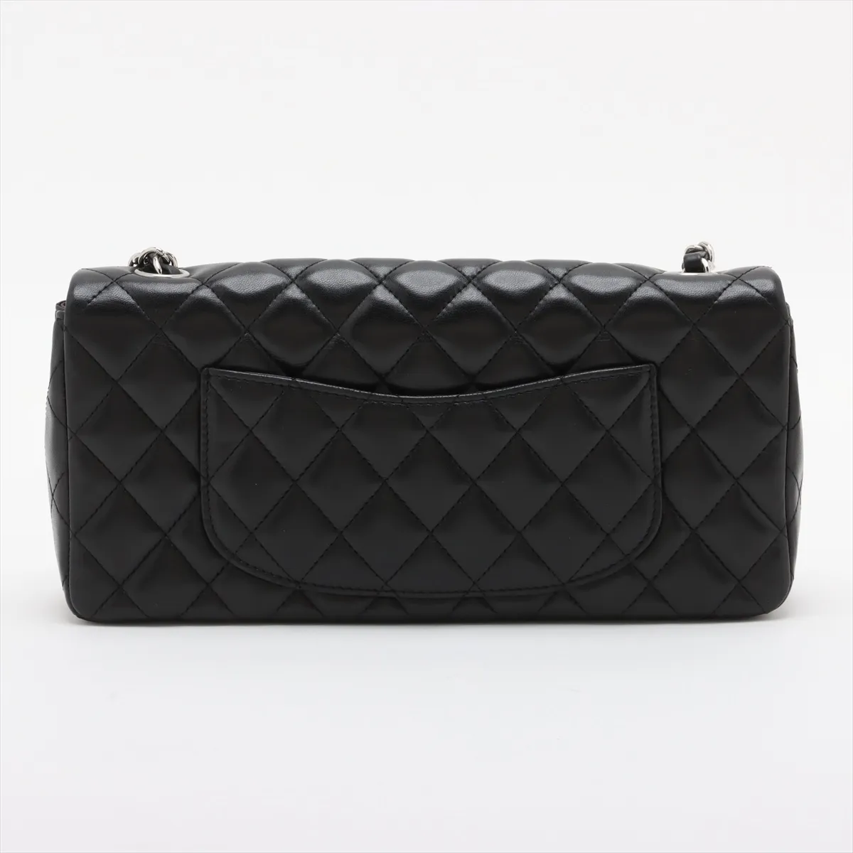 Matelasse Lambskin Single Flap Single Chain Bag Black Silver Hardware 12402235 12th Series — view 2