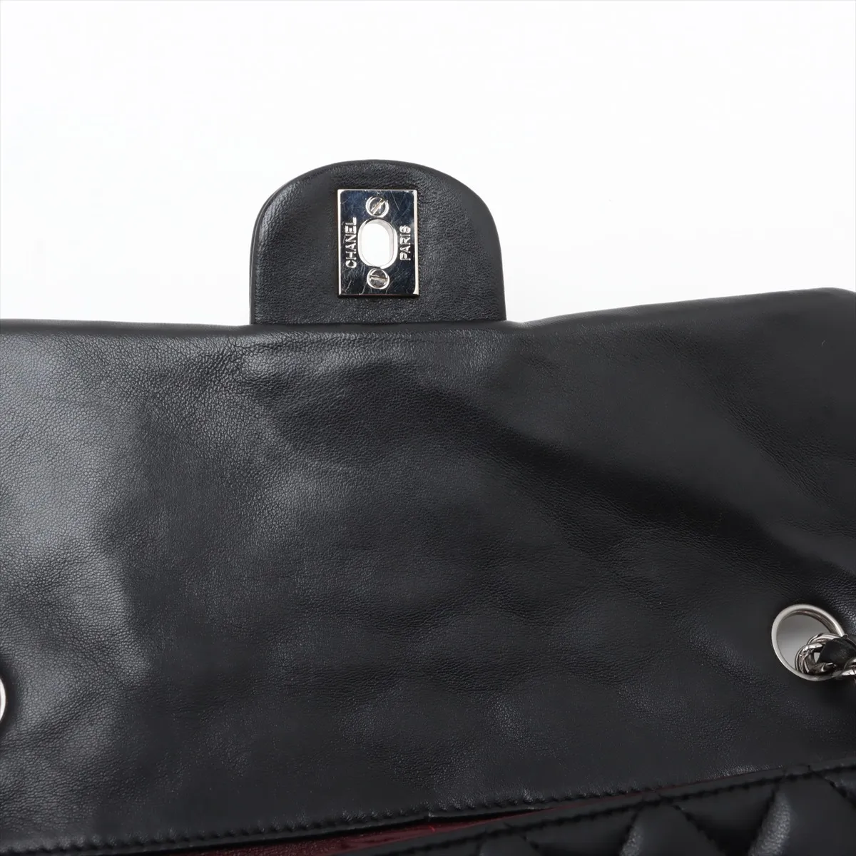 Matelasse Lambskin Single Flap Single Chain Bag Black Silver Hardware 12402235 12th Series — view 12