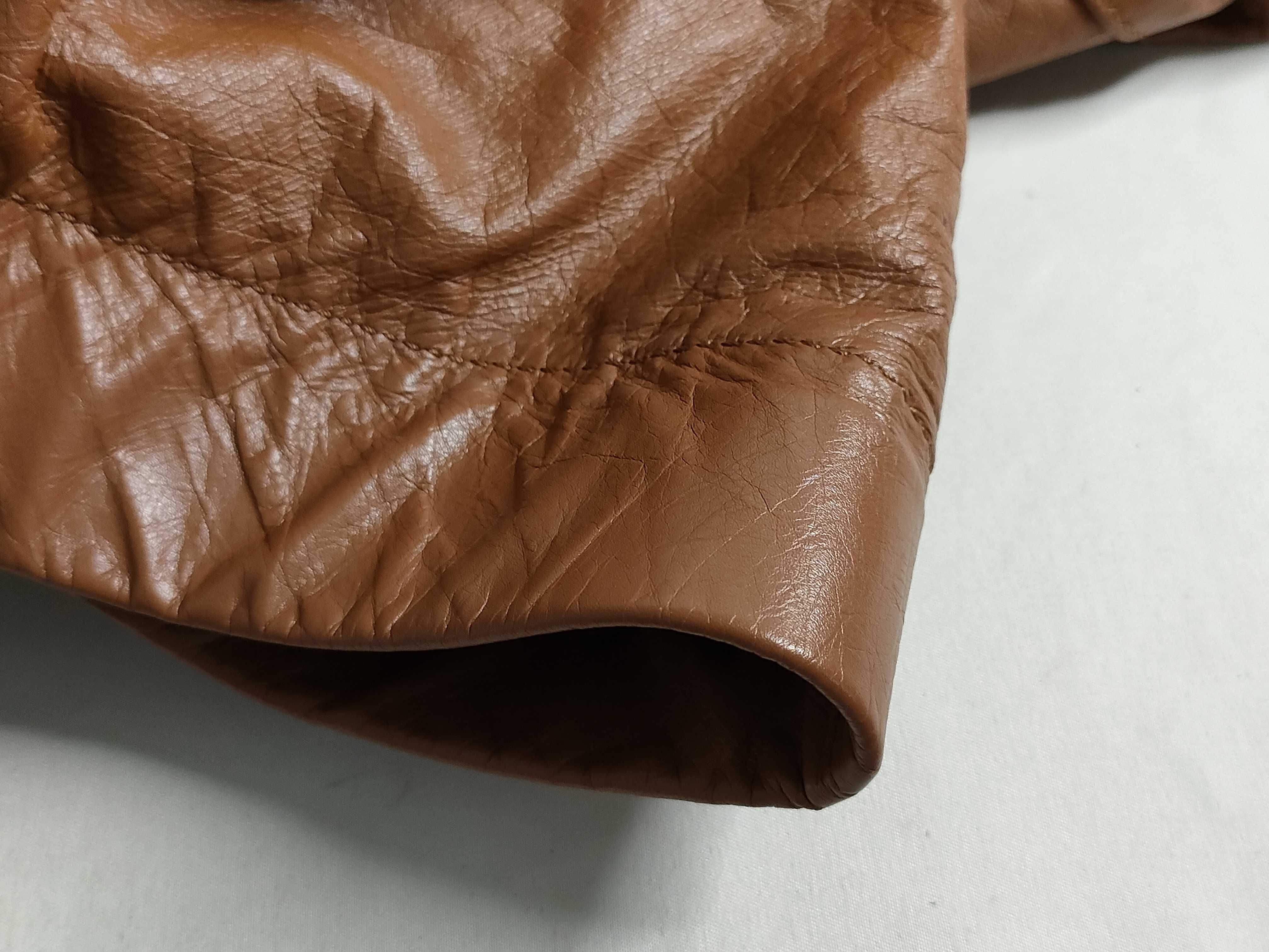 Fold Shopper Leather Tote Bag, Brown Tote Bag — view 12