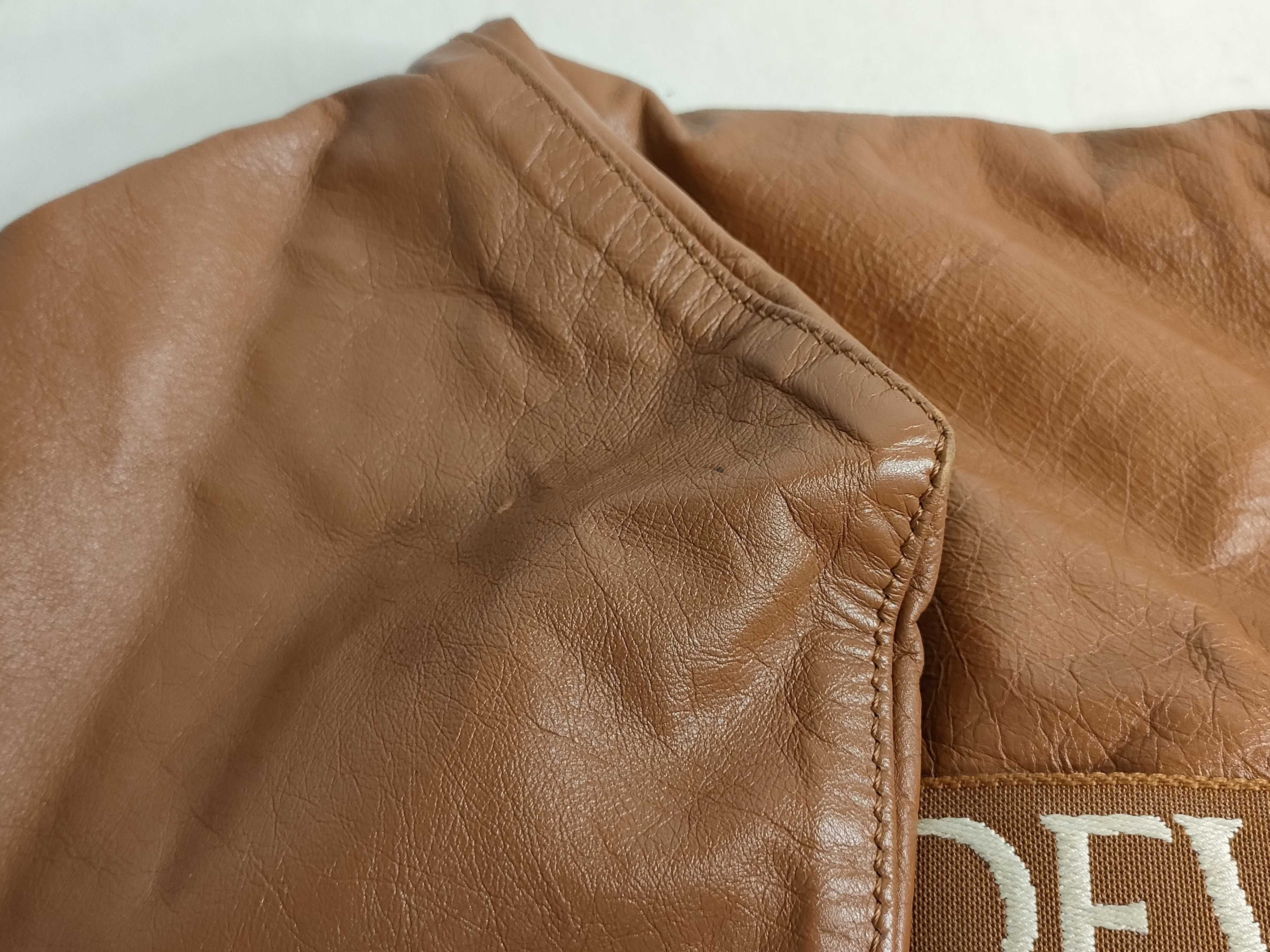 Fold Shopper Leather Tote Bag, Brown Tote Bag — view 14