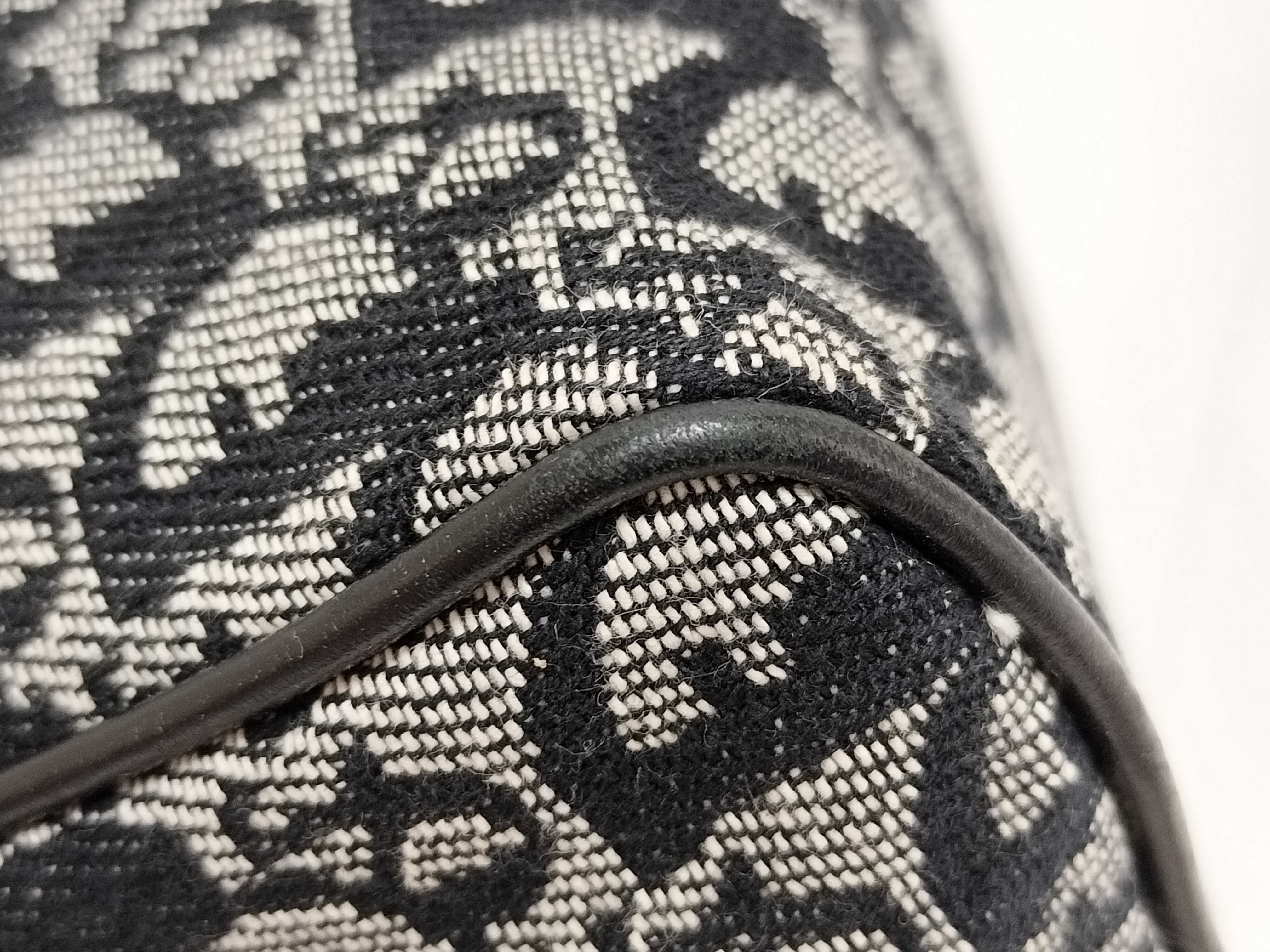 Trotter Christian Dior Trotter Canvas x Leather Handbag Black Handbag — view 7