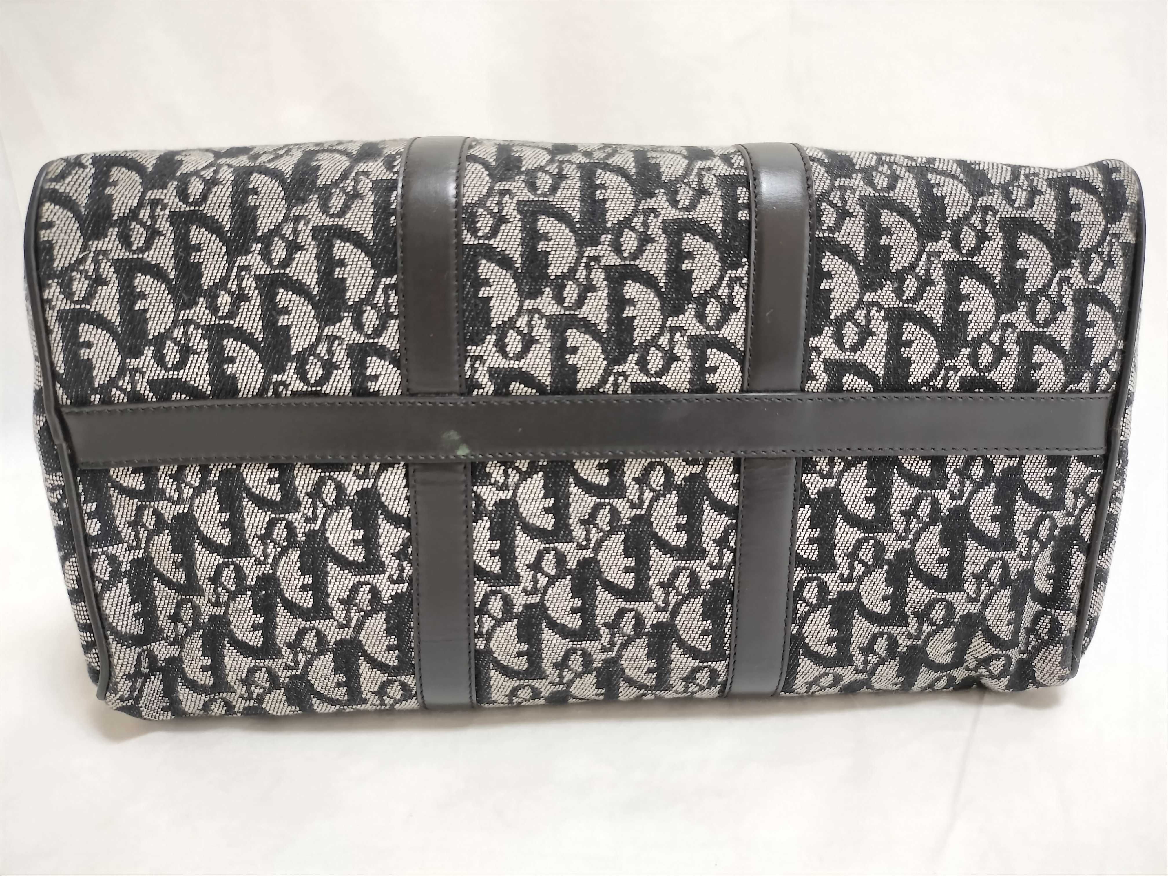 Trotter Christian Dior Trotter Canvas x Leather Handbag Black Handbag — view 8