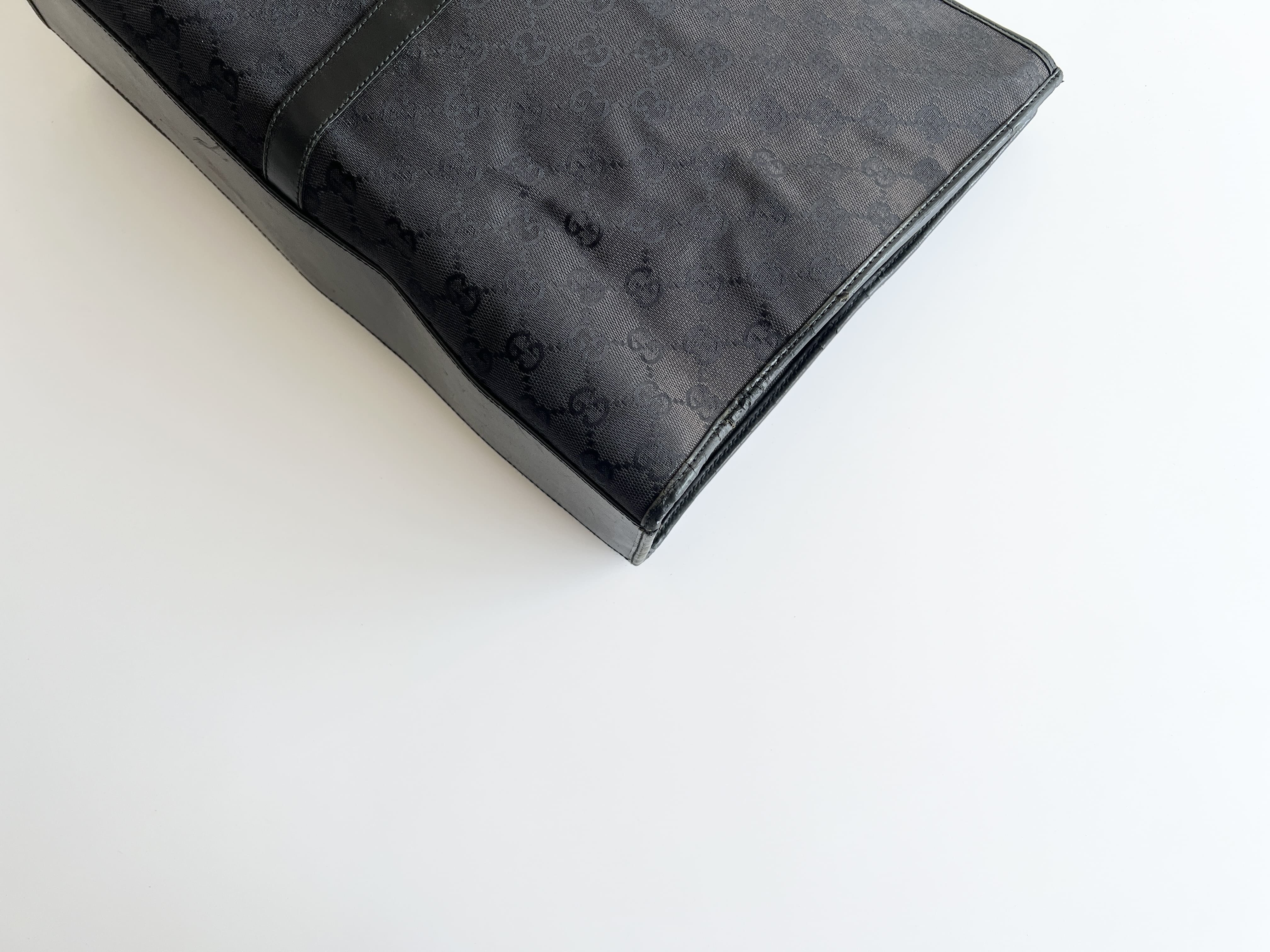 Jackie GG Leather Canvas Handbag Tote Bag — view 11